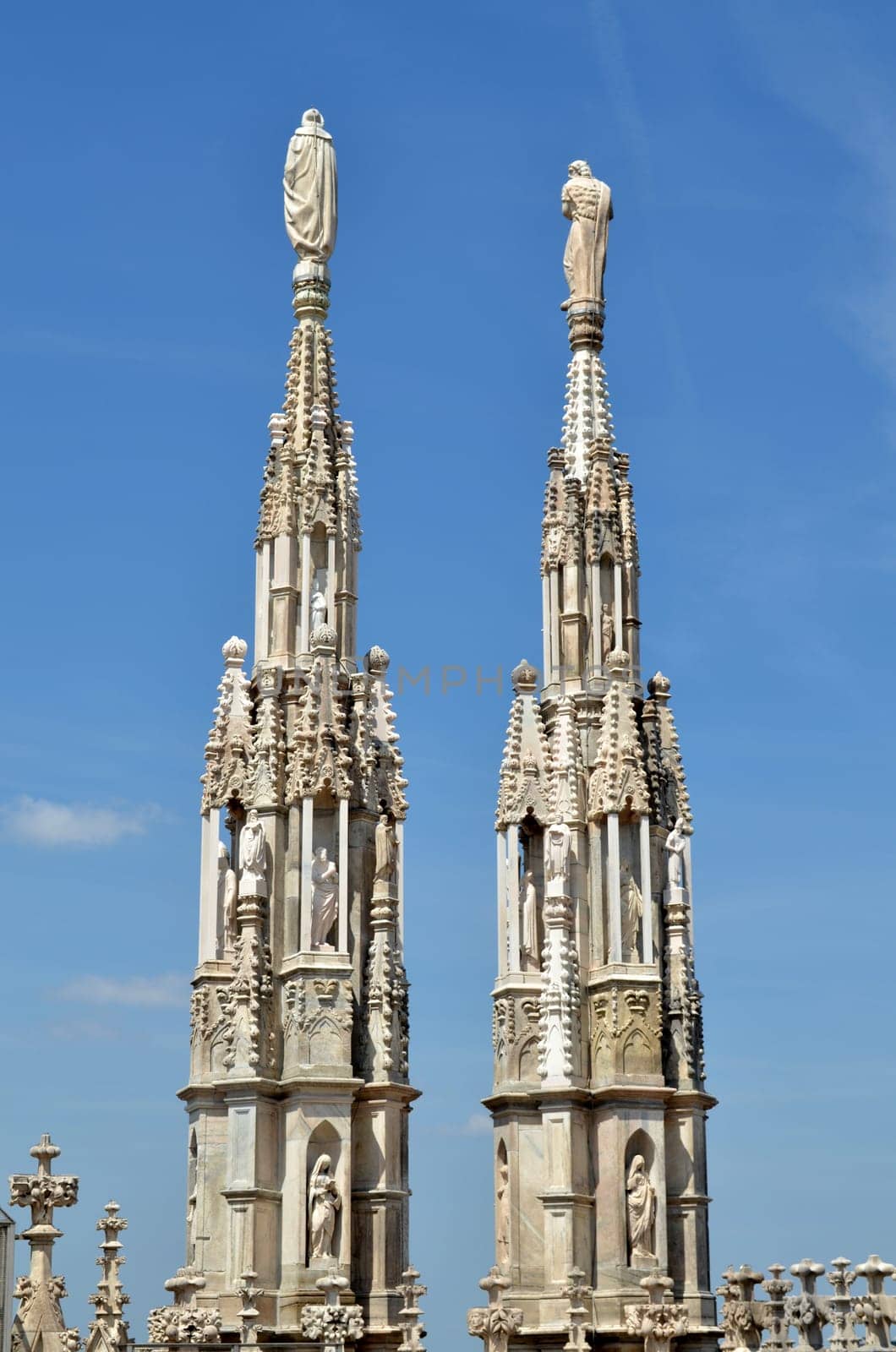 Statues on the Duomo of Milan