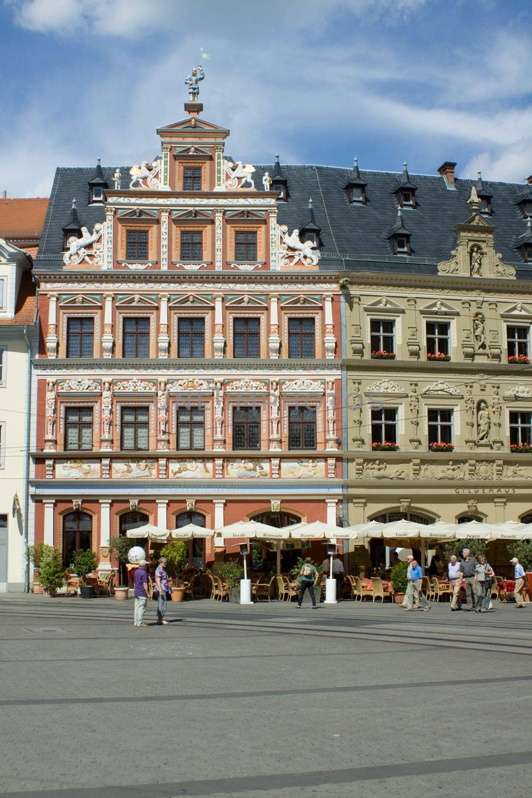 Townhouses at the fish market in Erfurt