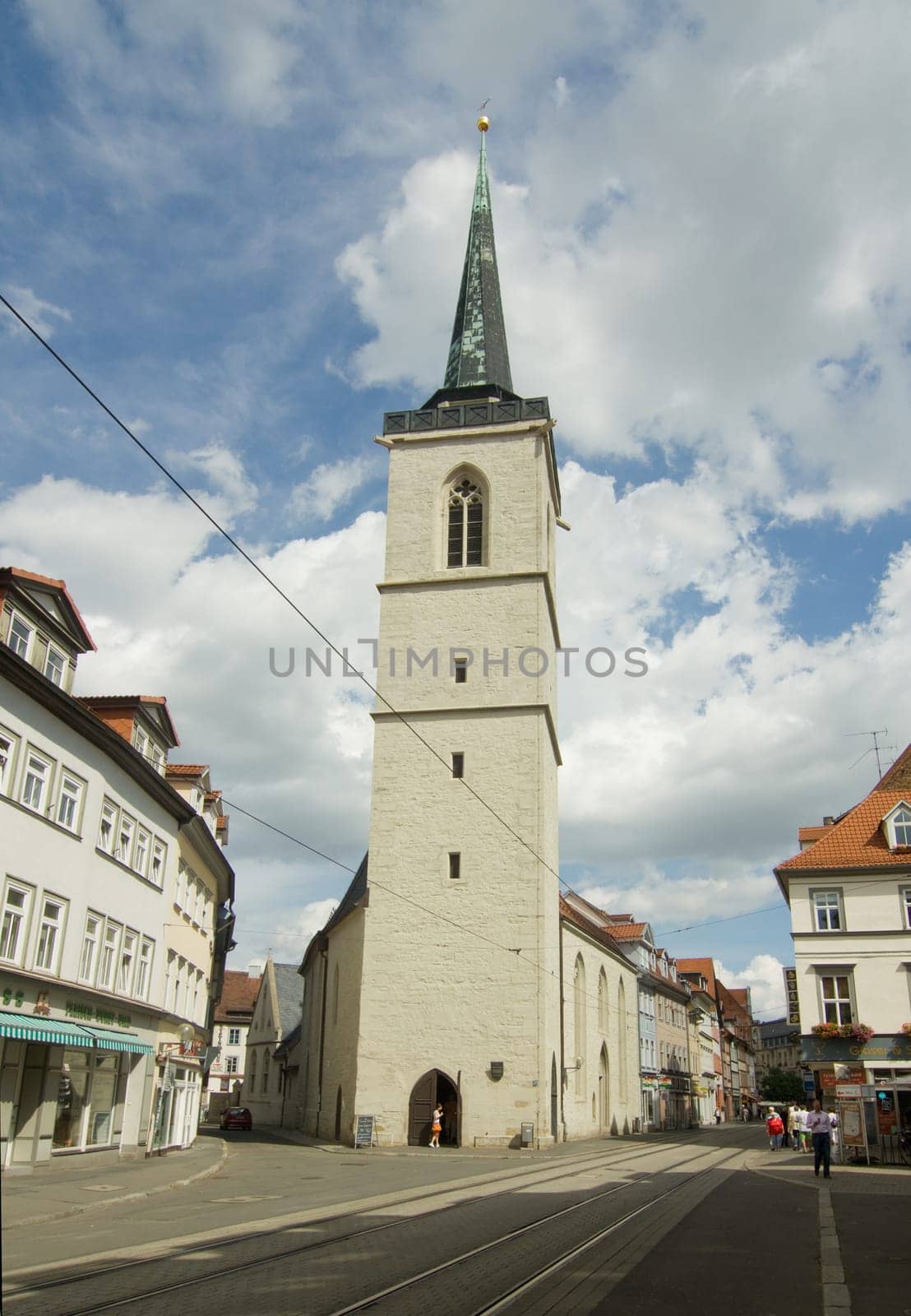 View from Marktstraße to the All Saints' Church in Erfurt