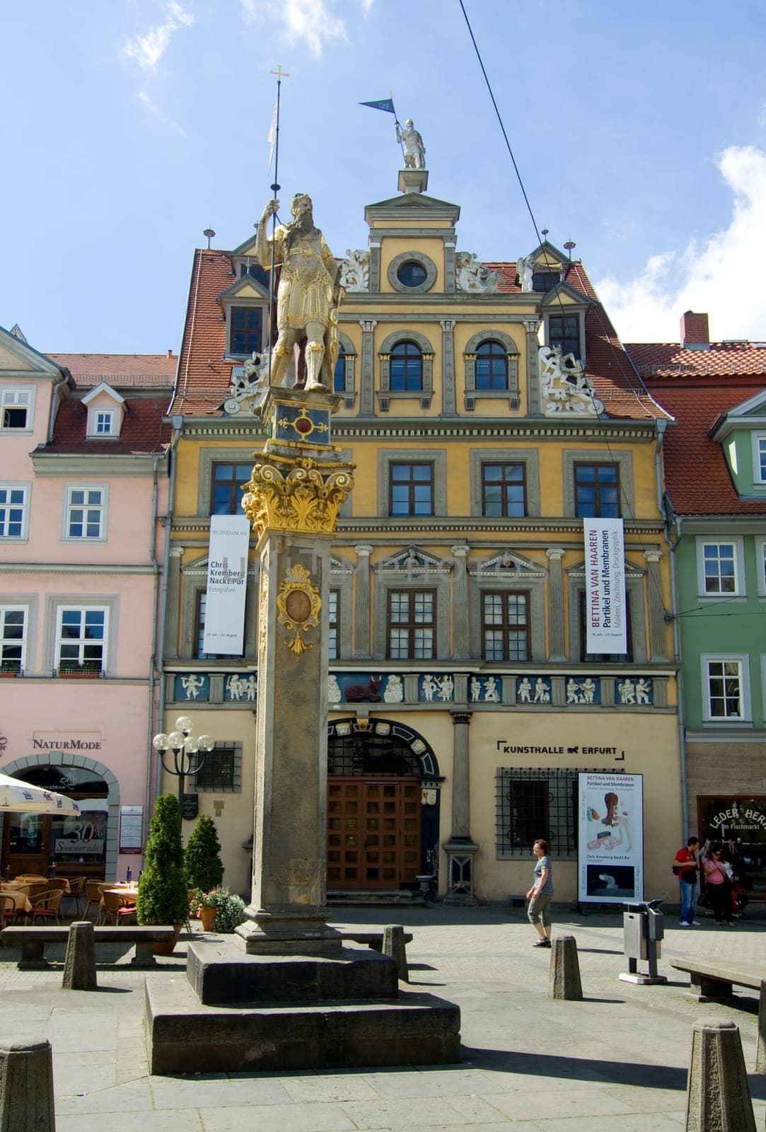 Statue of a knight at the fish market in Erfurt