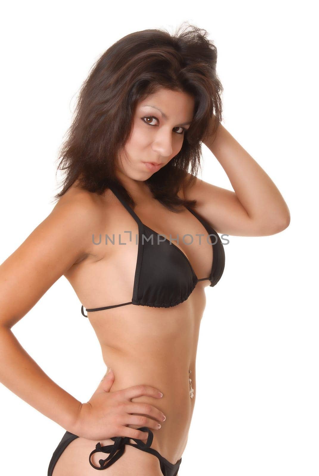 Isolated image of sexy latina girl in bikini