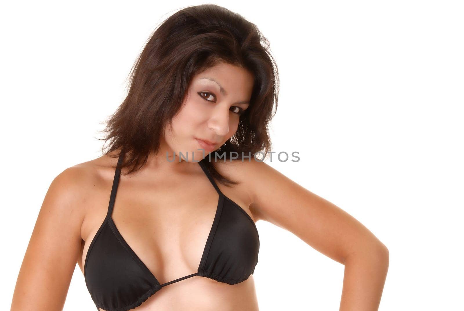 Isolated image of sexy latina girl in bikini