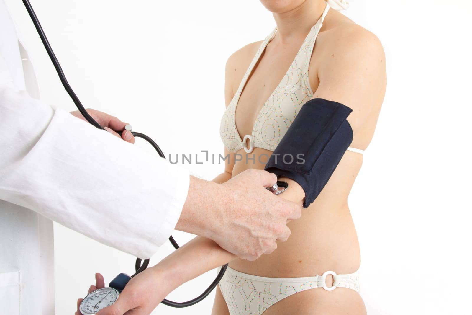 In a young woman,blet pressure is measured