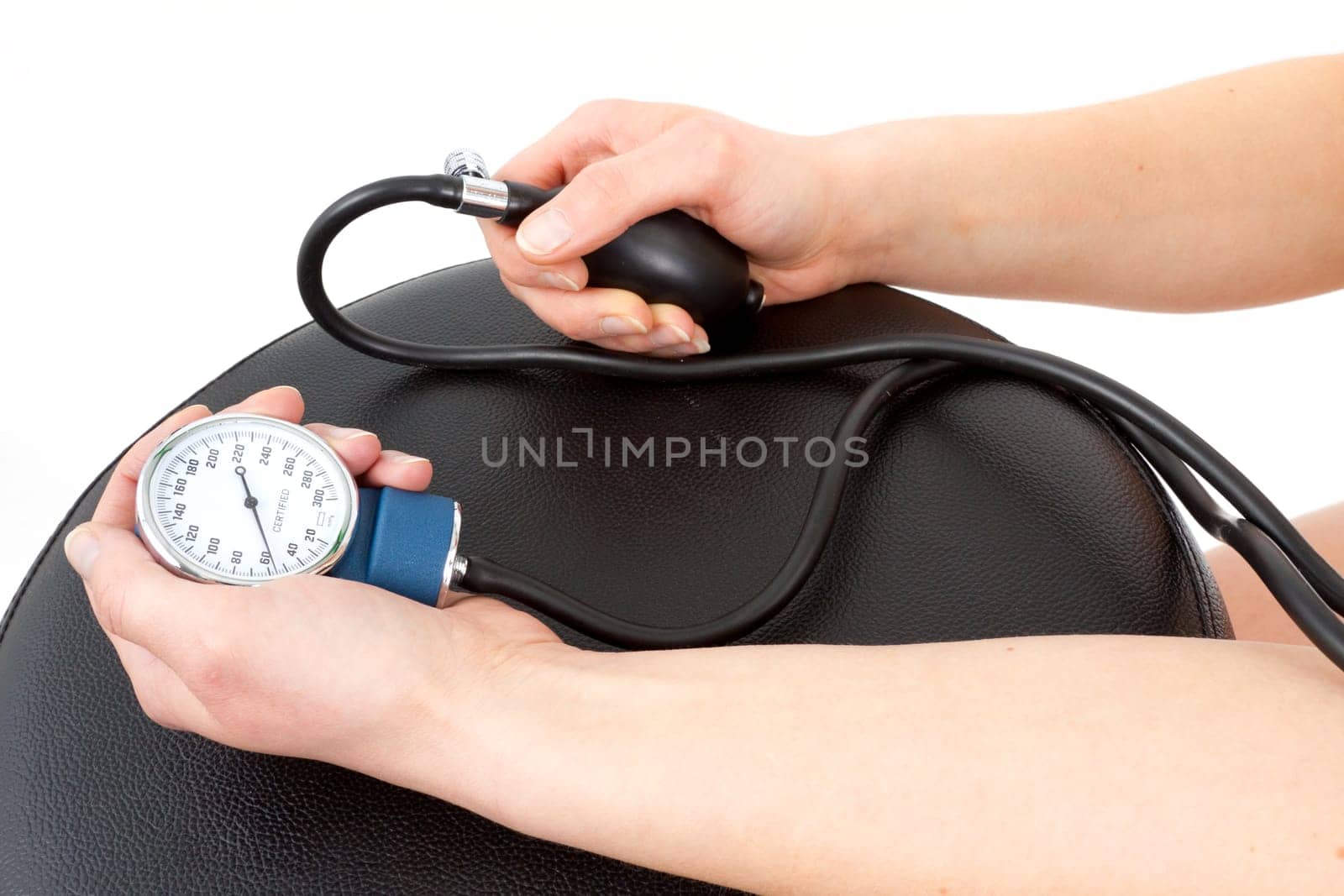In a young woman,blet pressure is measured