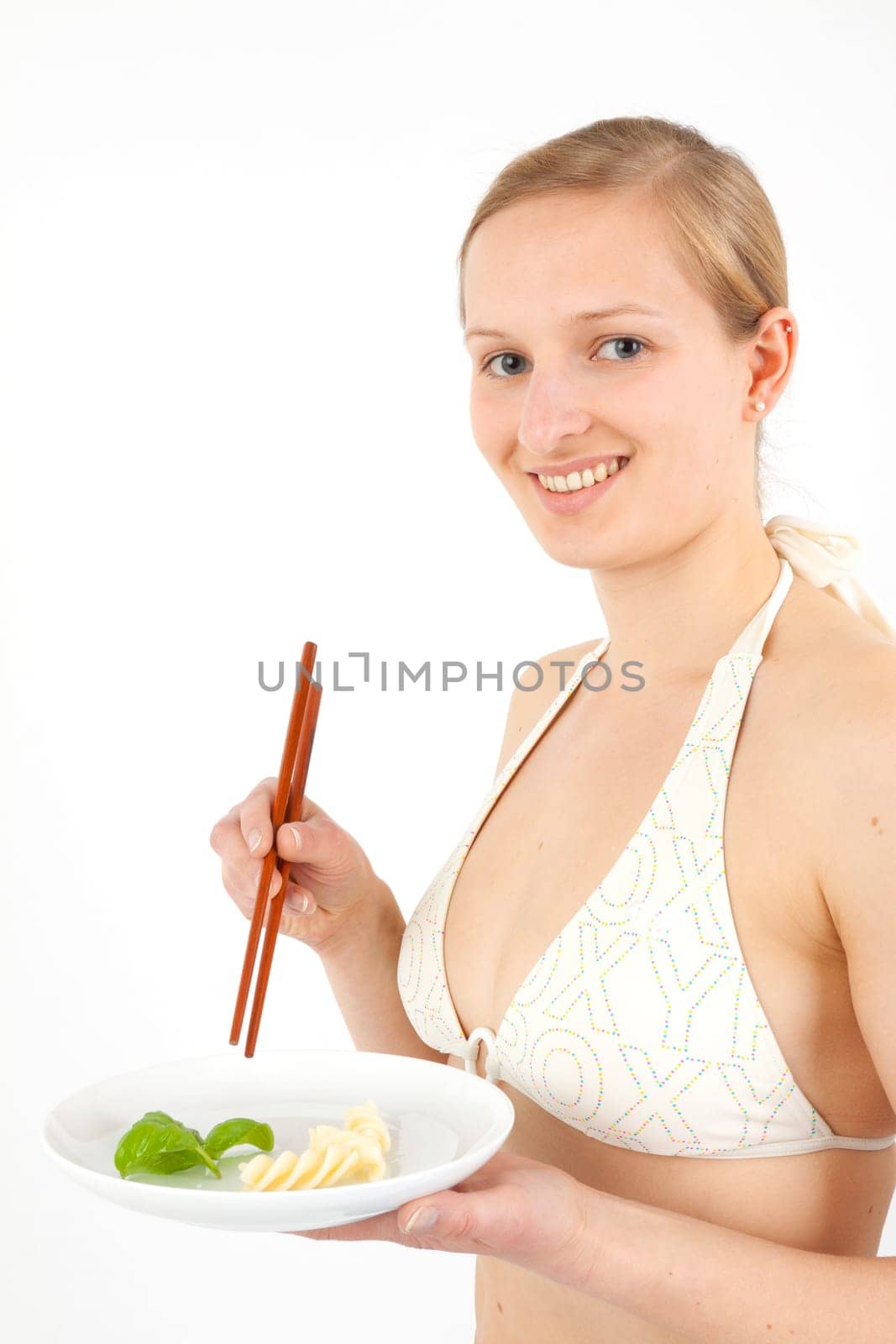 Young Fran eats extremely small food