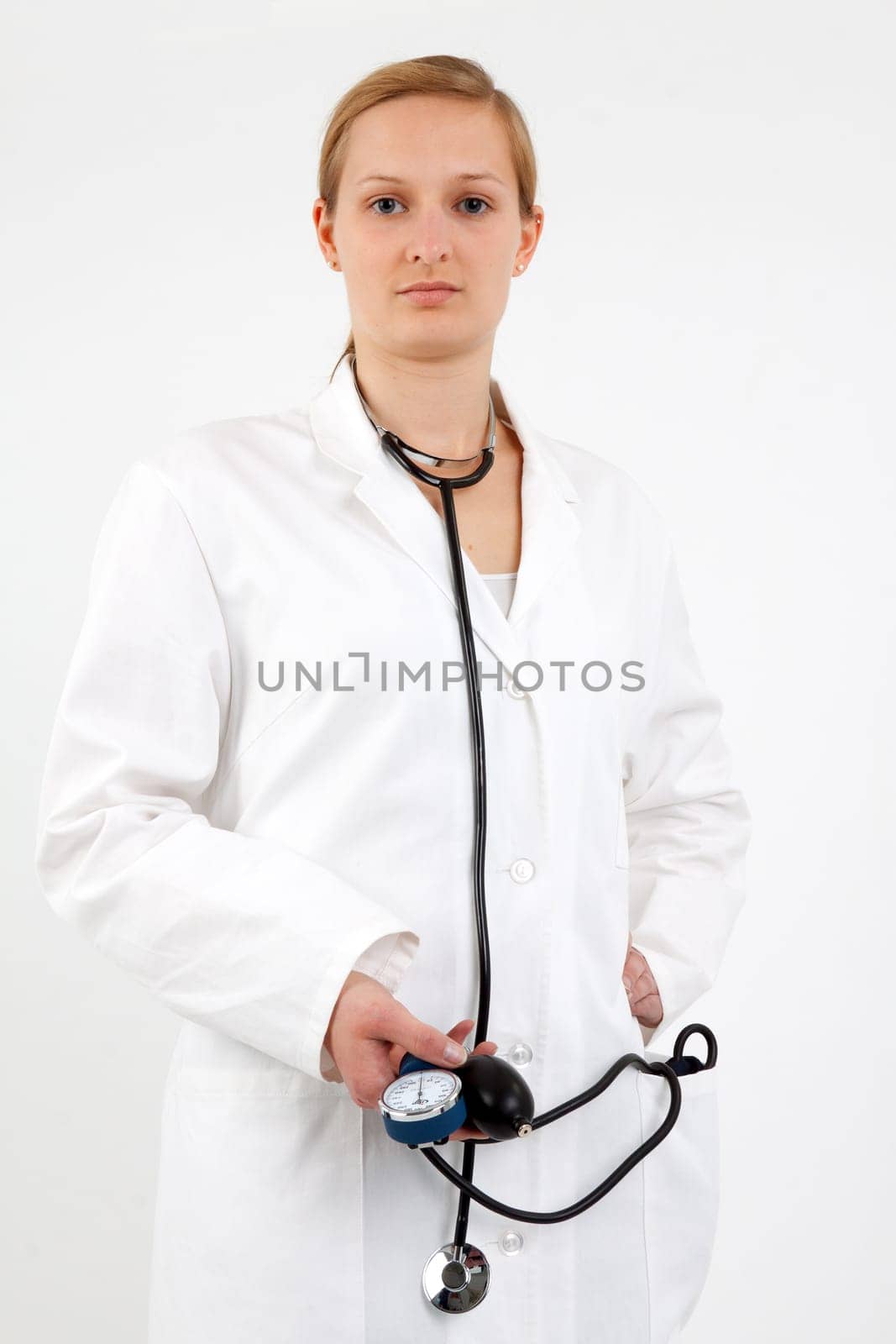 Young female doctor with stethoscope