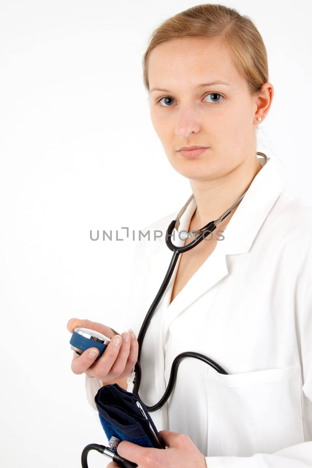 Young female doctor with stethoscope