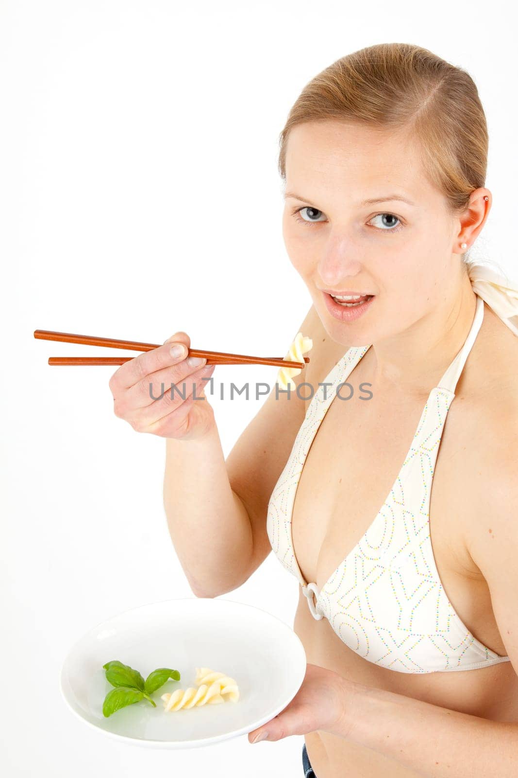 Young Fran eats extremely small food