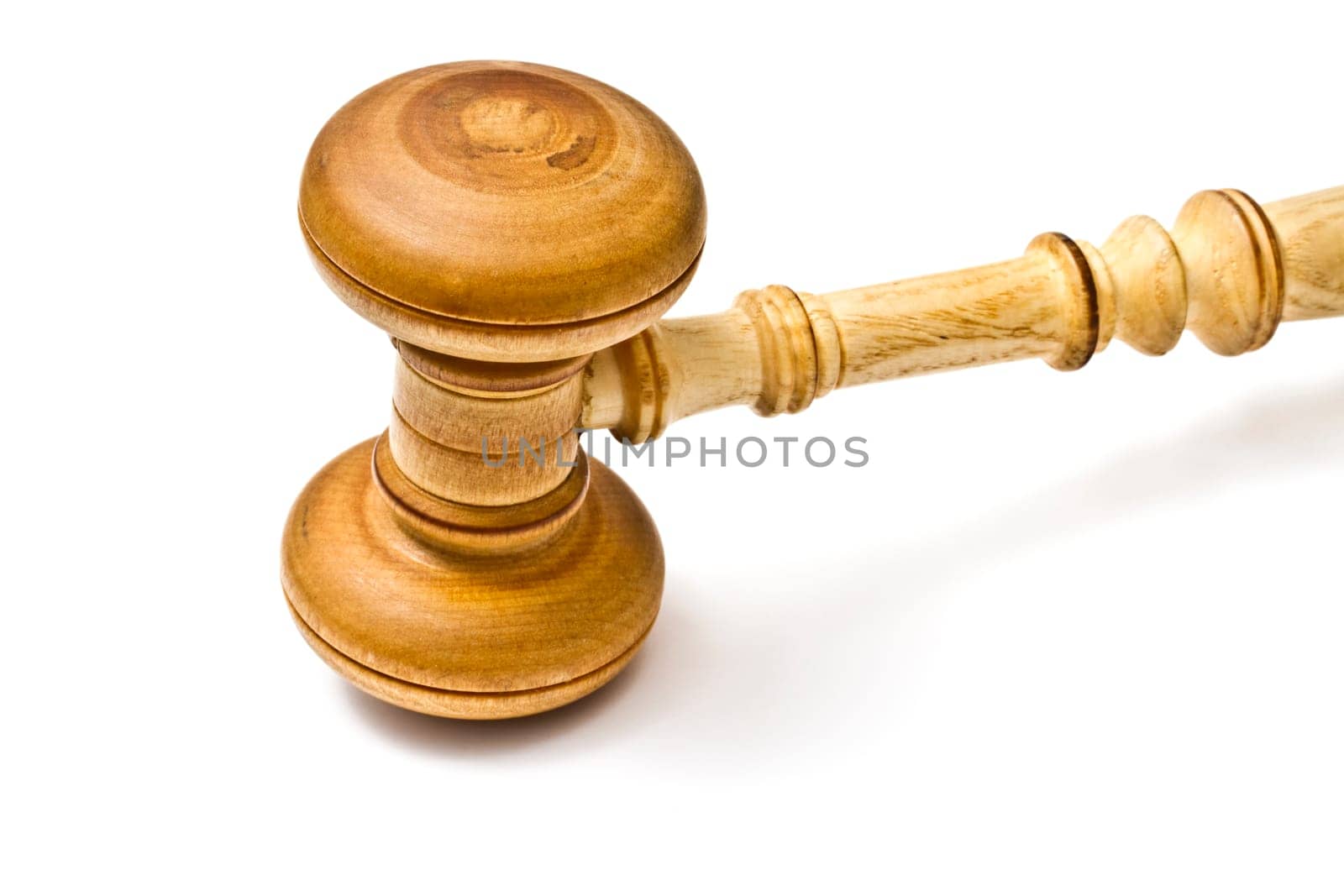 A gavel isolated on white background