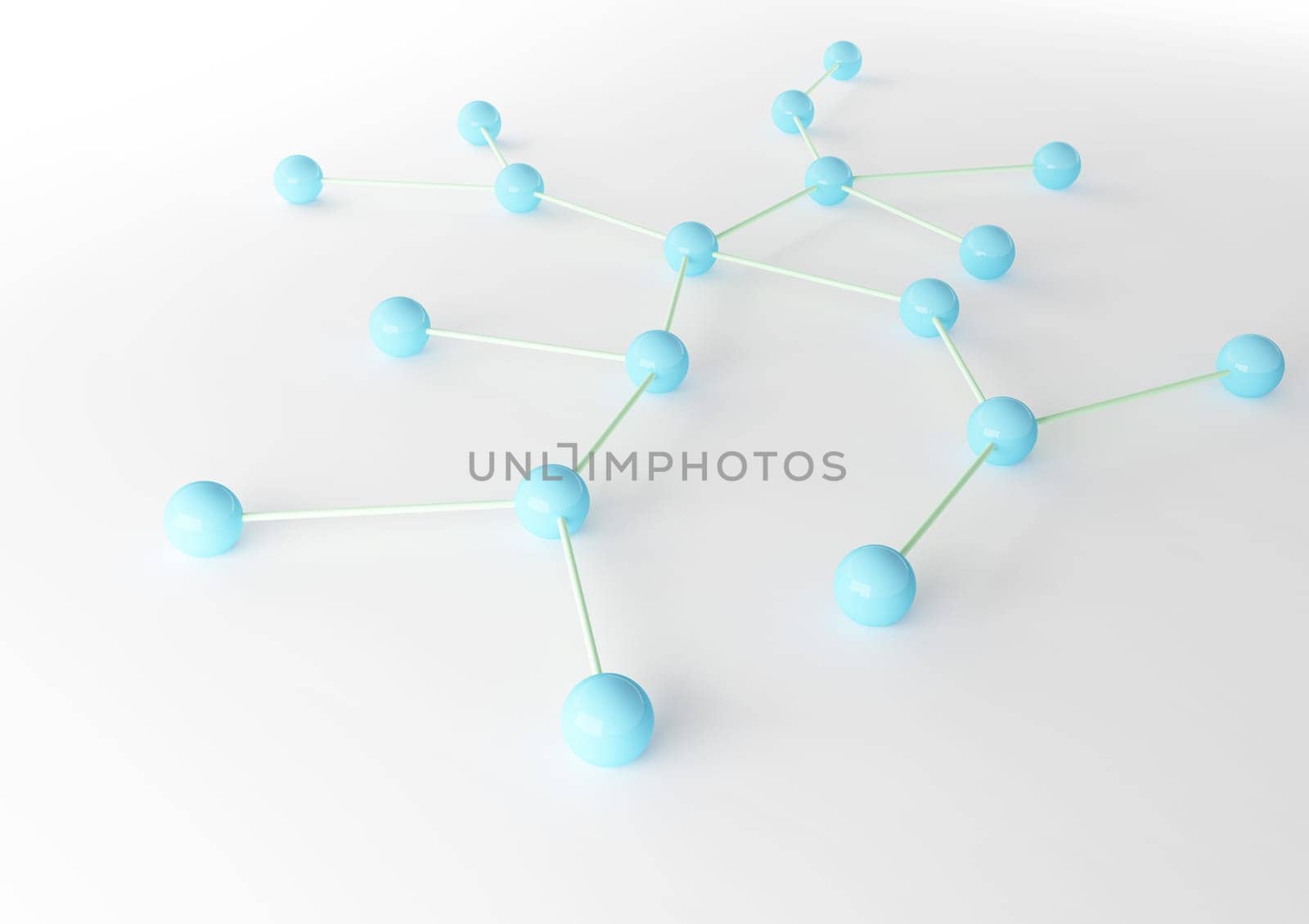 3d image of virtual men on network connection