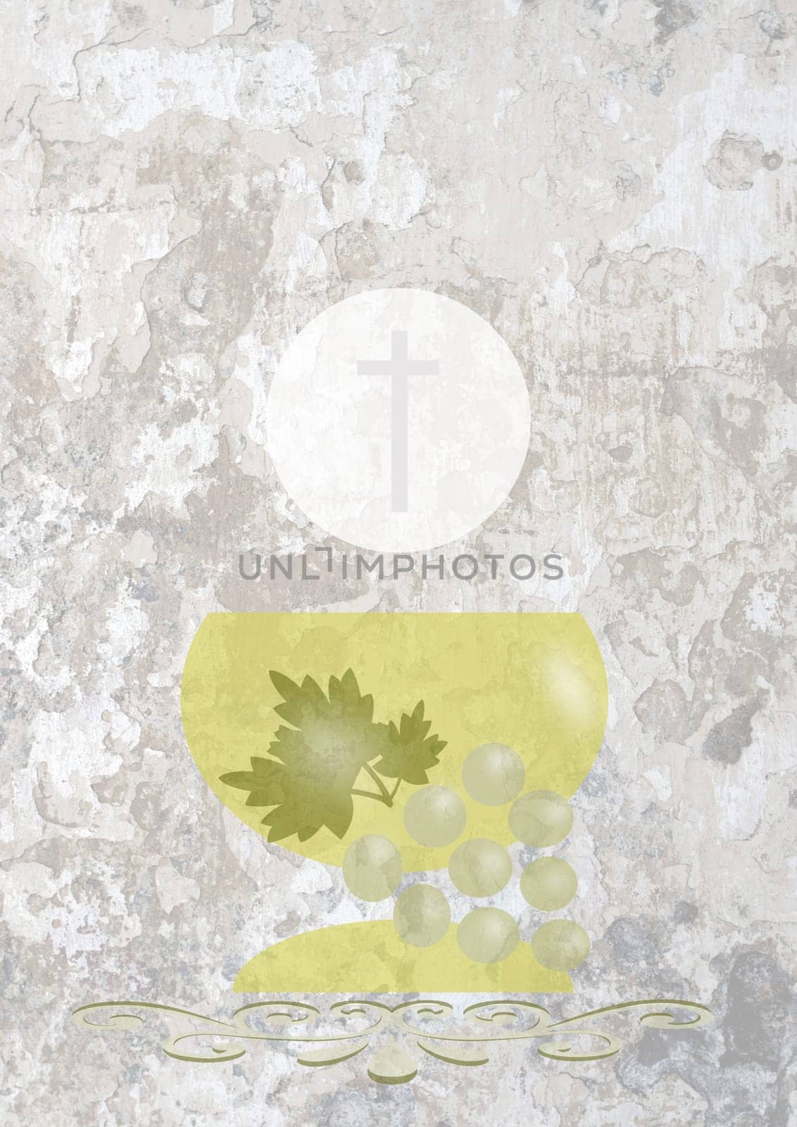 religion illustration First Holy Communion Invitation card