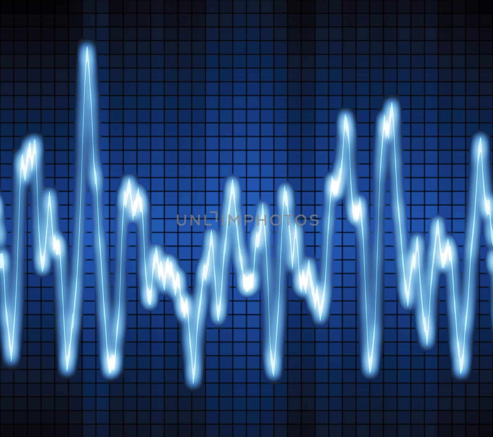 image of a blue audio or sound wave