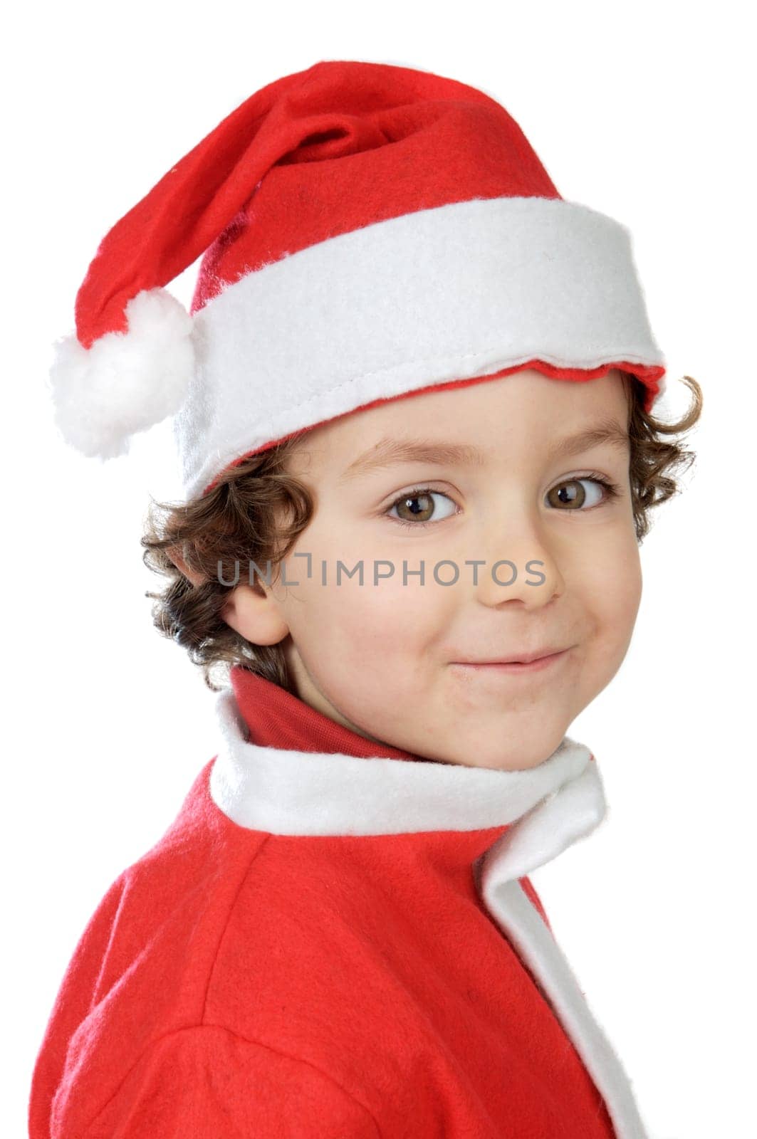 Photo of an adorable boy in christmas