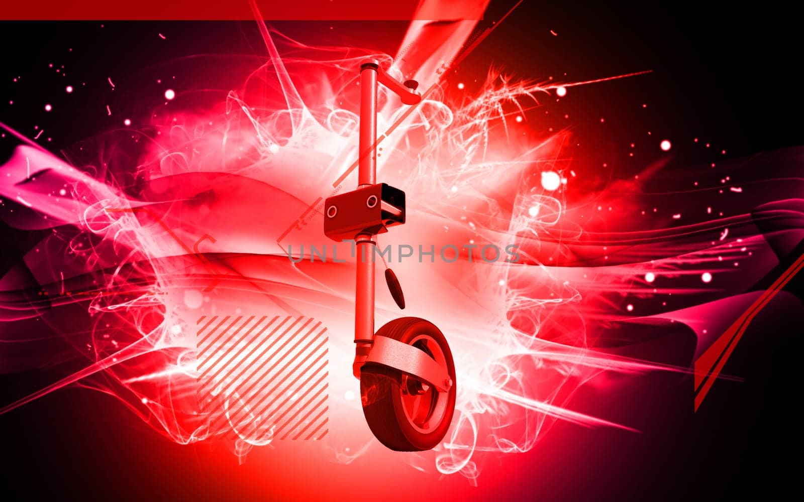 Digital illustration of Jockey wheel in colour background