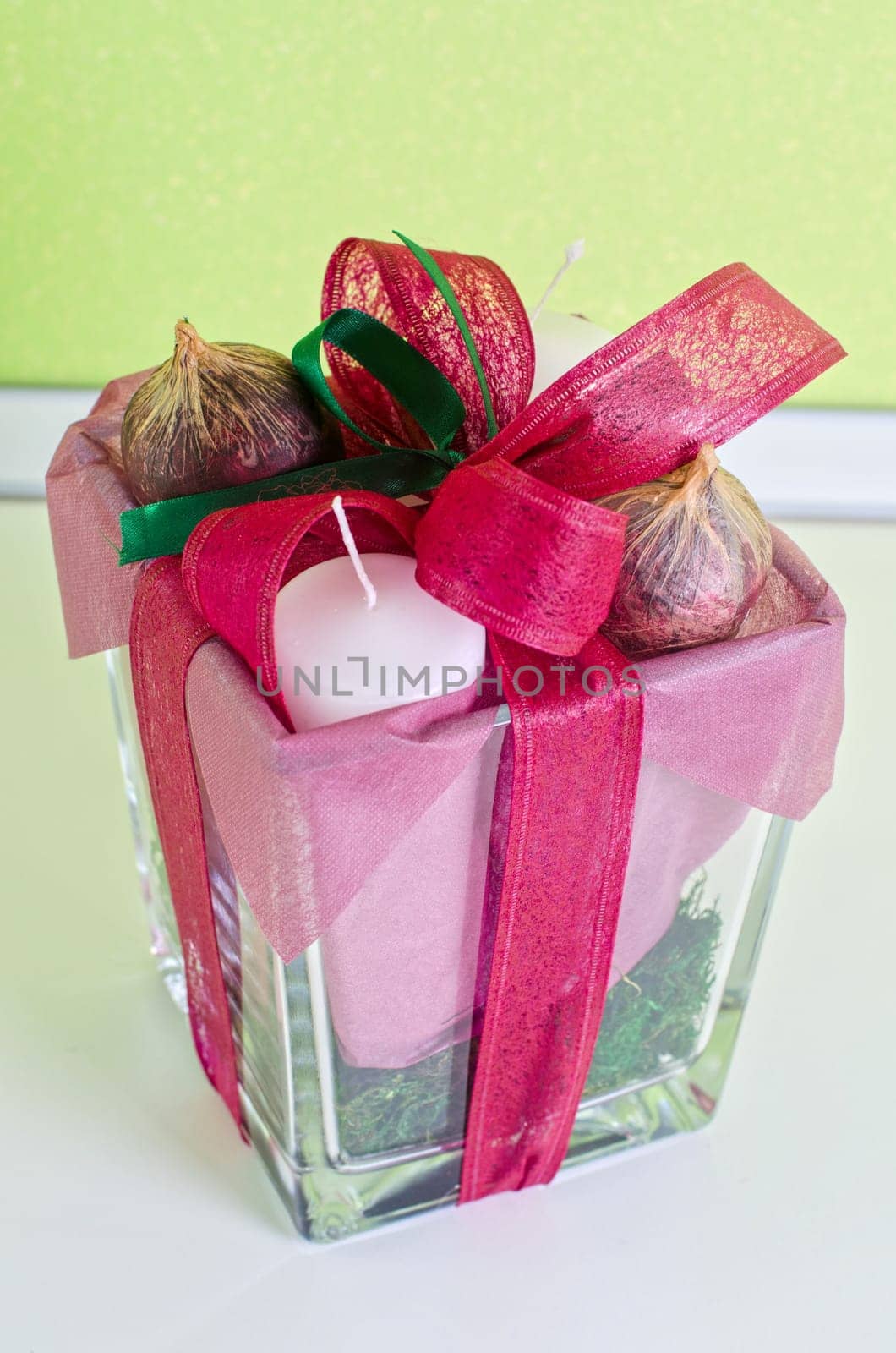closeup photo of decoration candle at the table