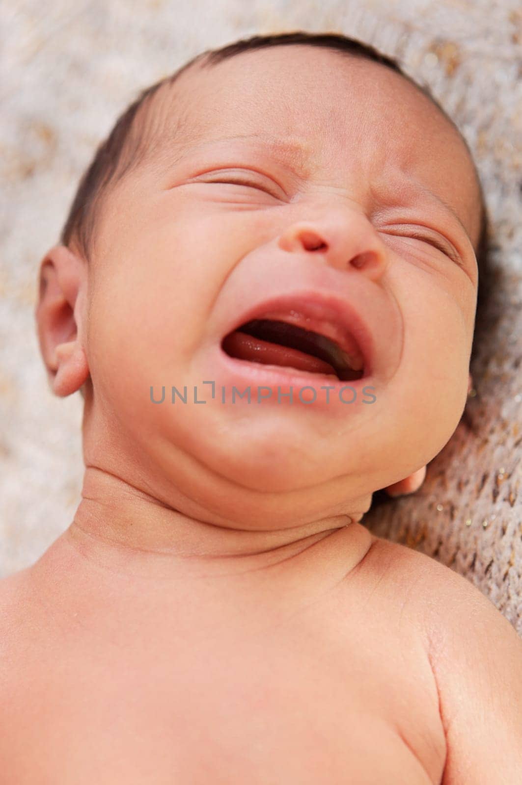 adorable new born baby crying
