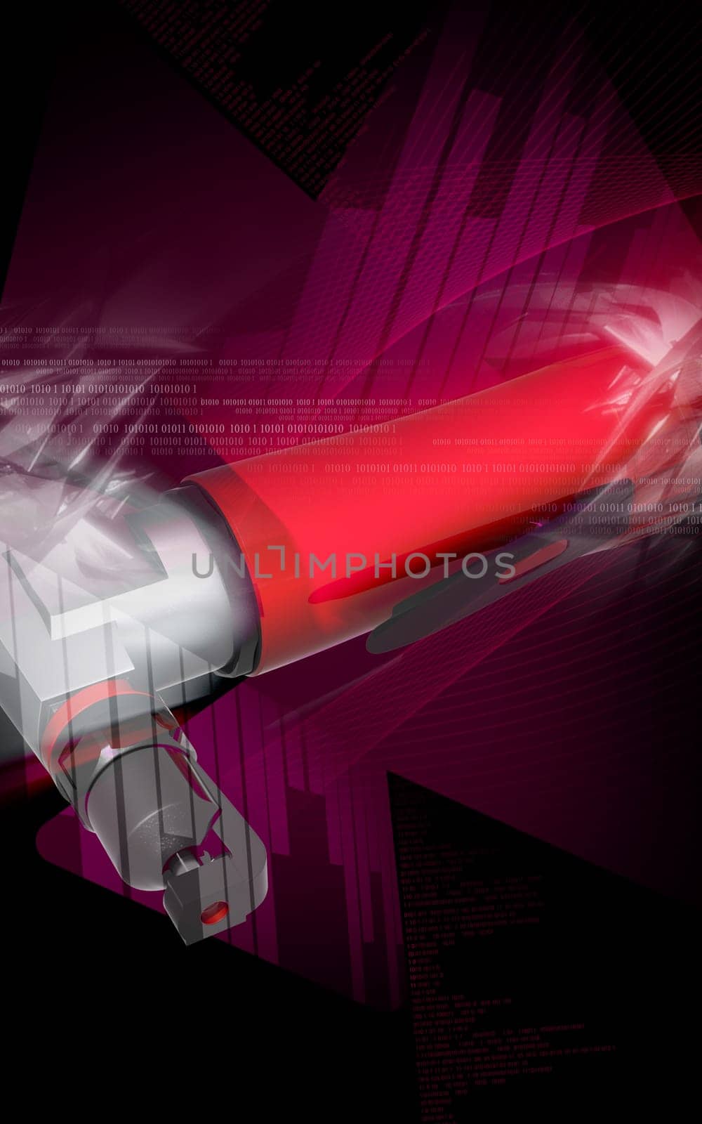 Digital illustration of air nibbler in colour background