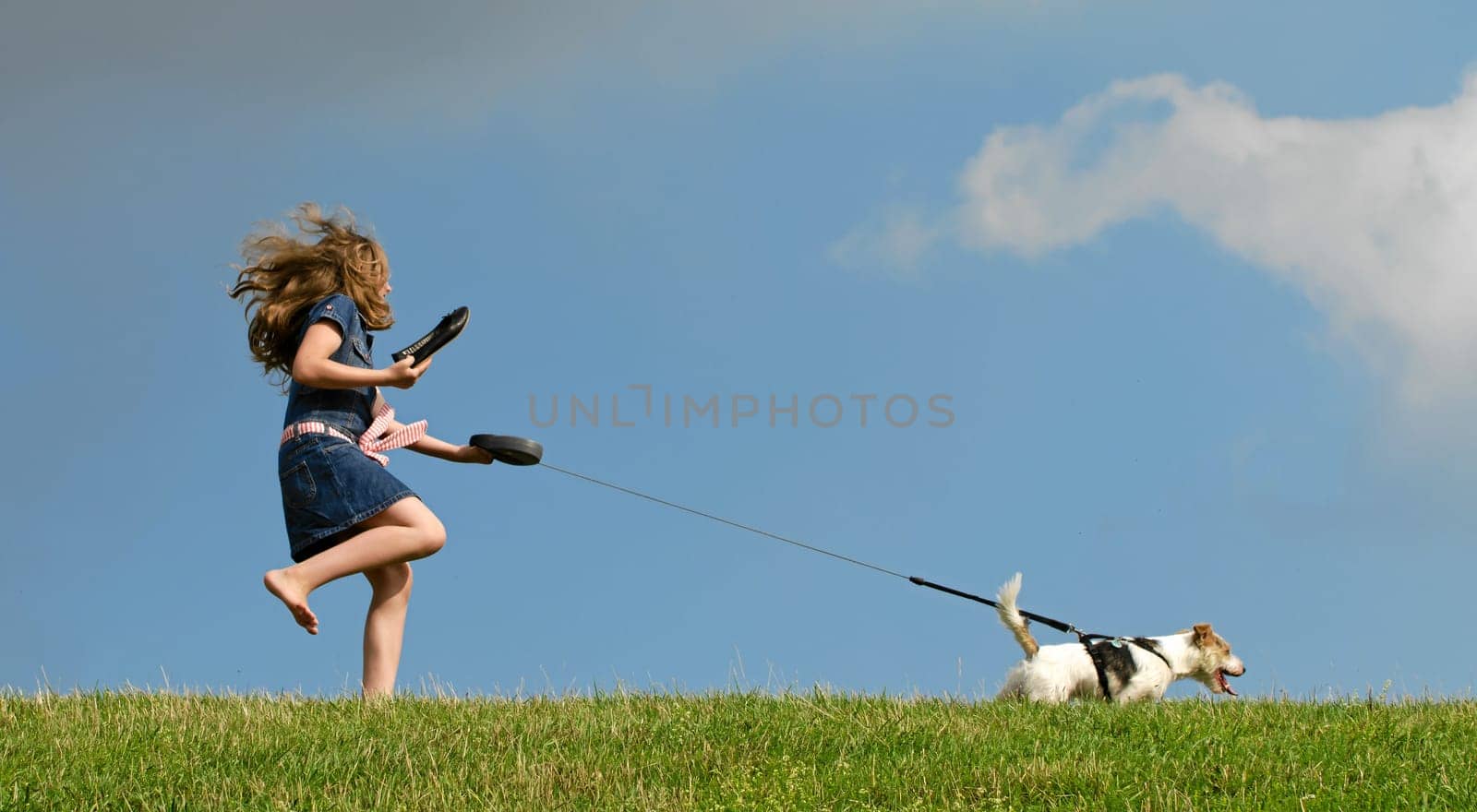 Child with dog
