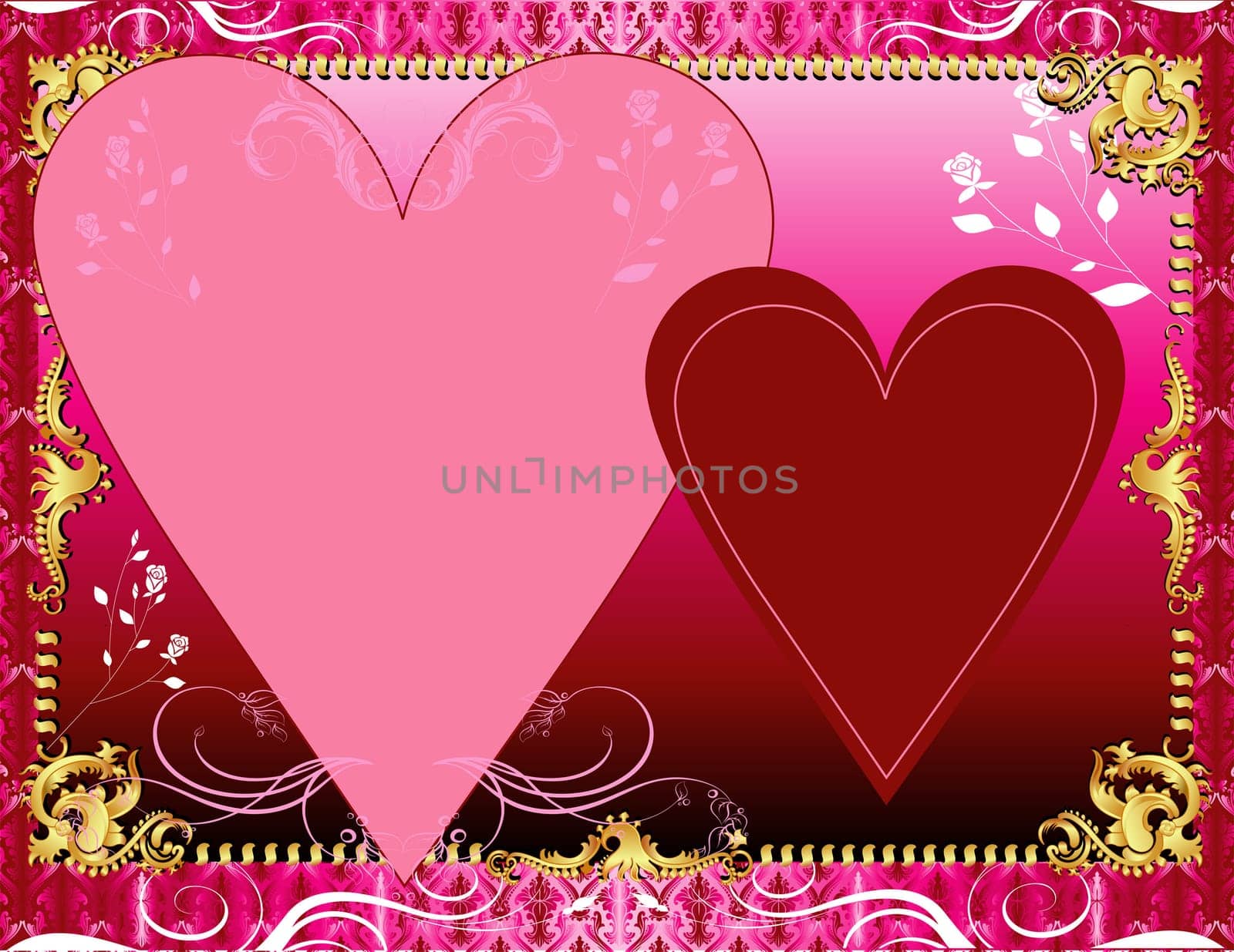 Vector Illustration. A template background for greeting card or invitation. May add photo and/or text.