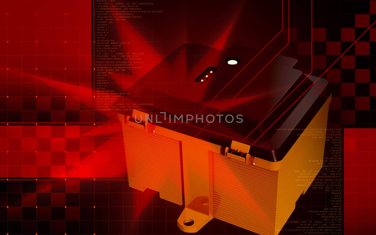 Digital illustration of a Battery box in colour background