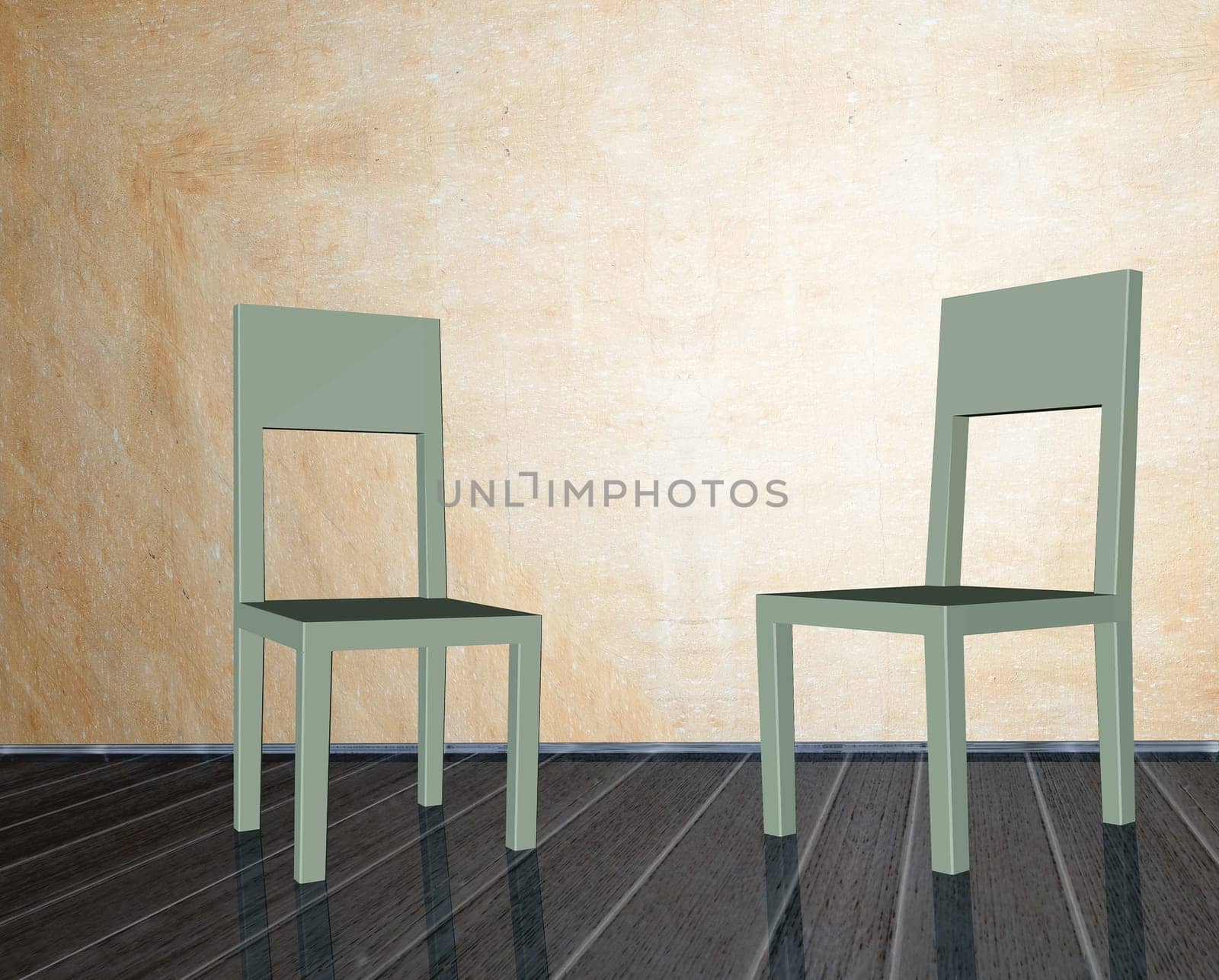 room with two chairs