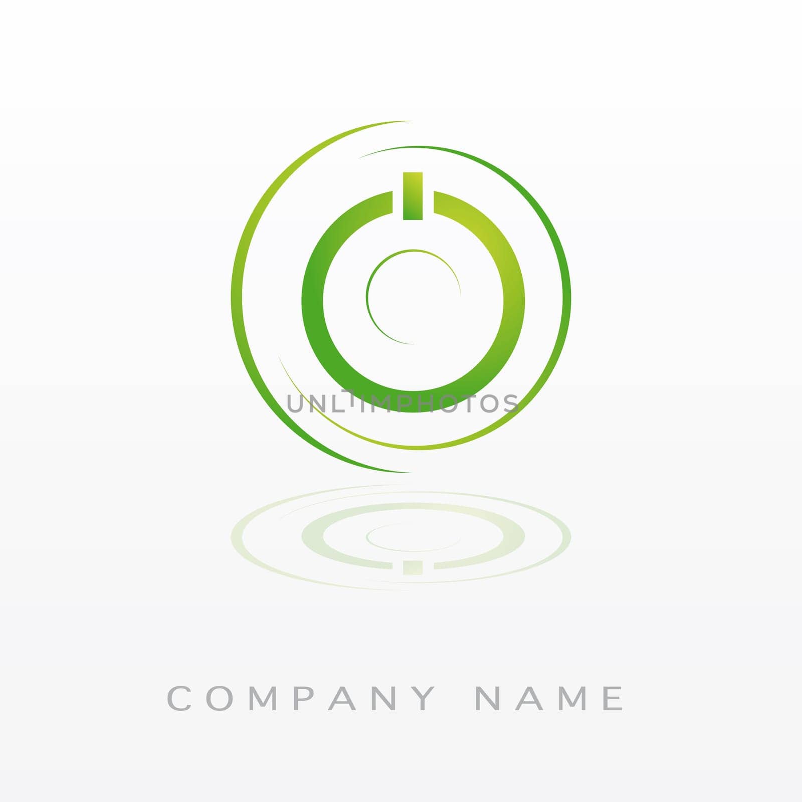 Logotype switch on ecology for company