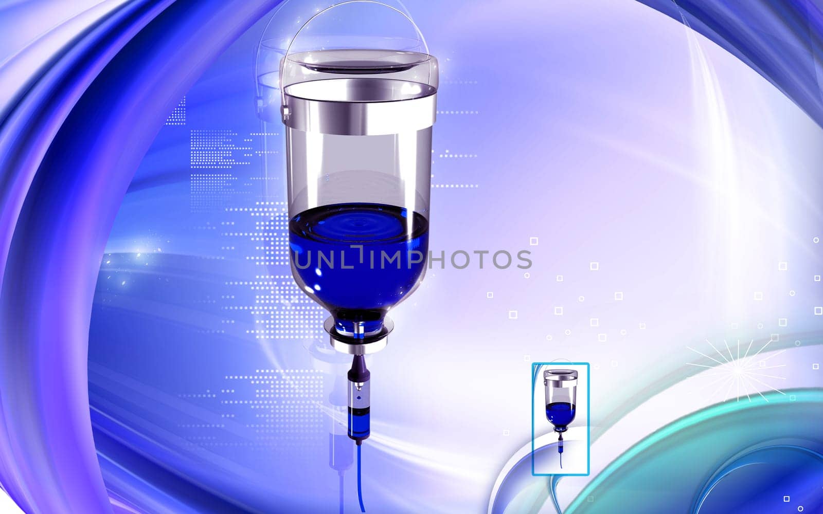 Digital illustration of drip in colour background