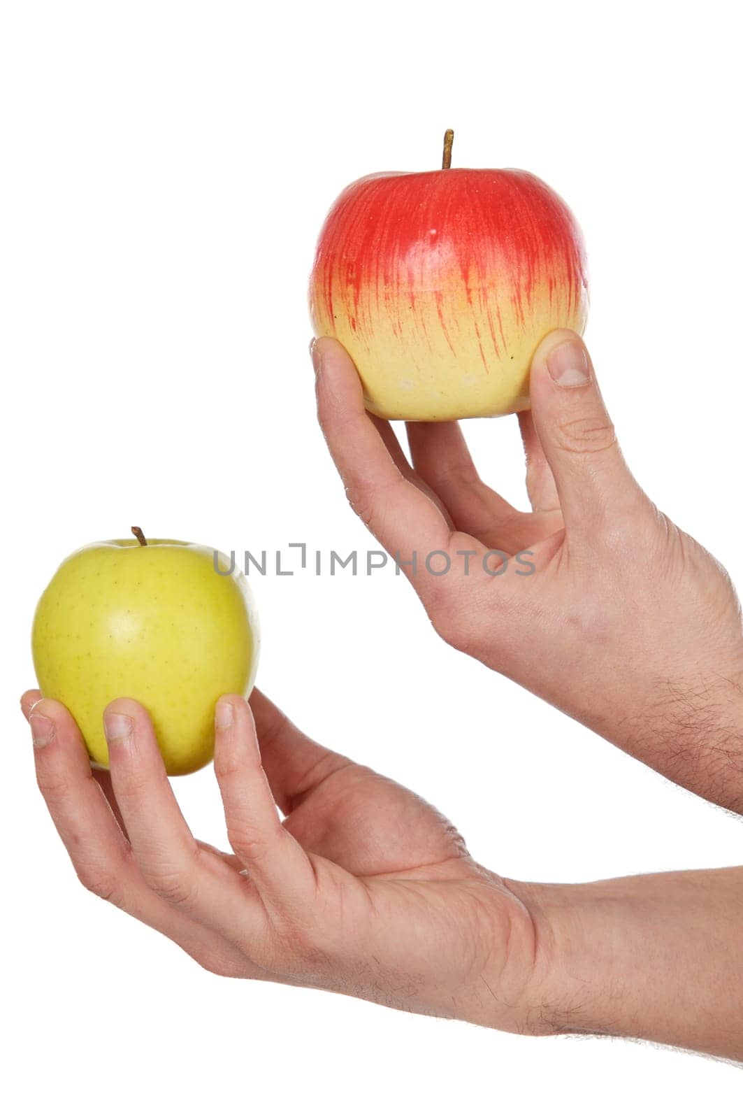 Food heals and low in calories a over white background