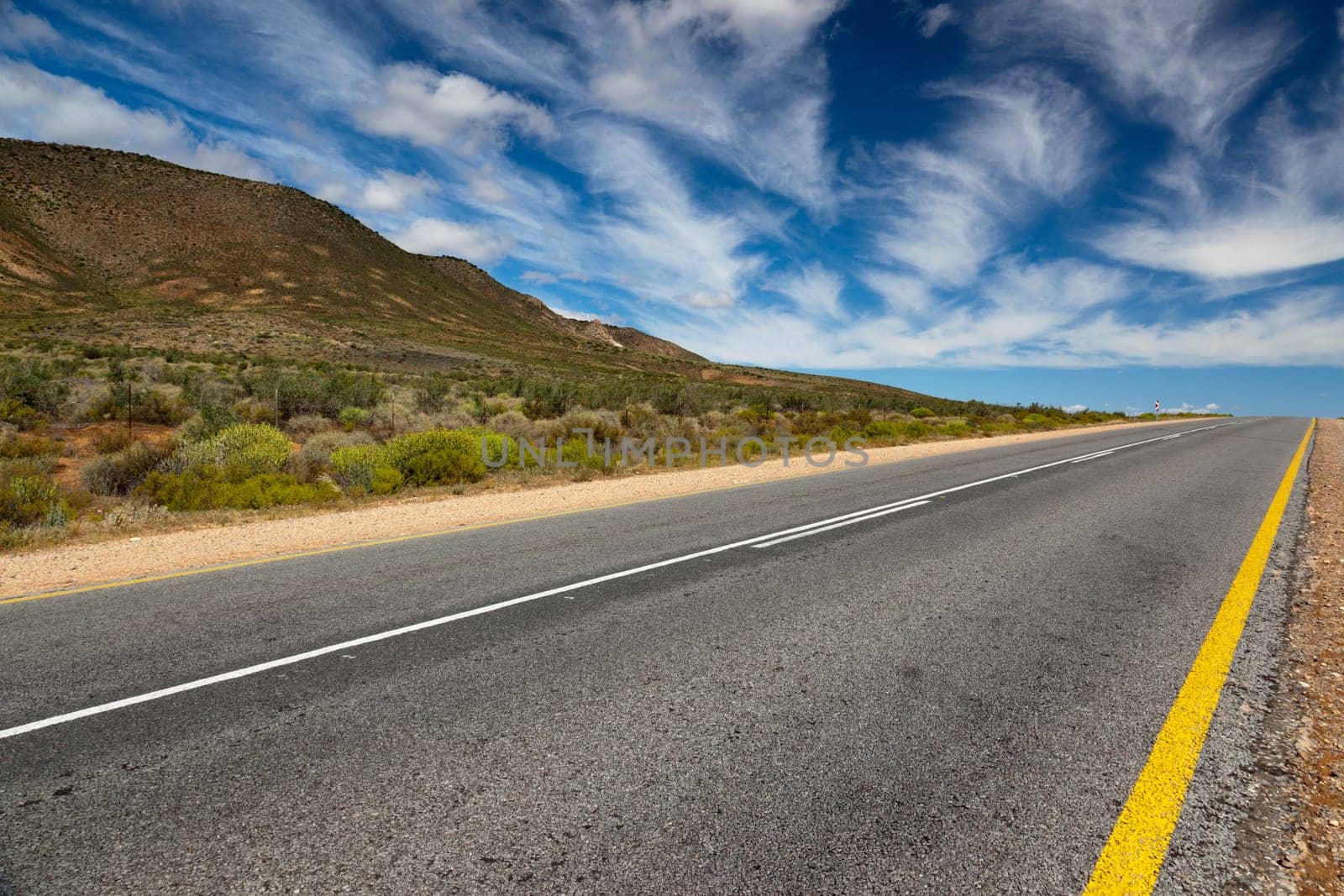 South African,lonely road or highway with a view - horizontal