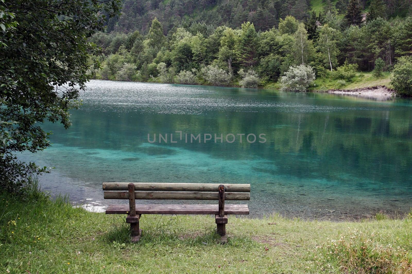 A quarry pond in the Lech Valley in Austria