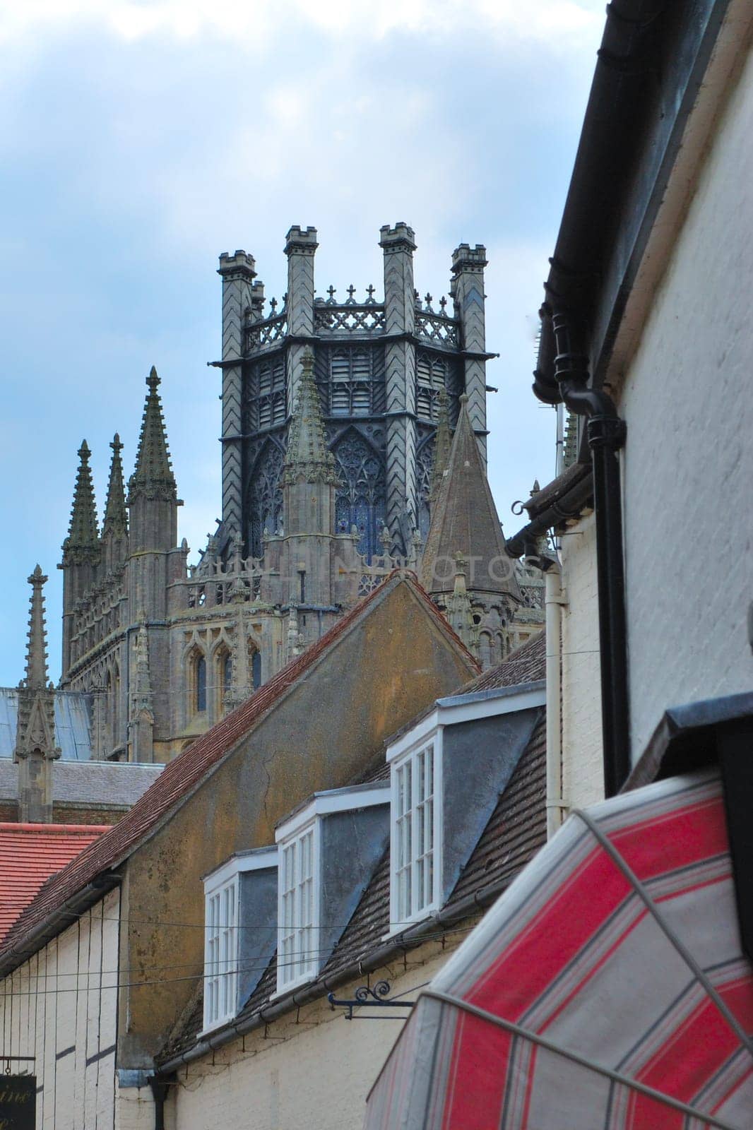 detail of ely cathedral from street