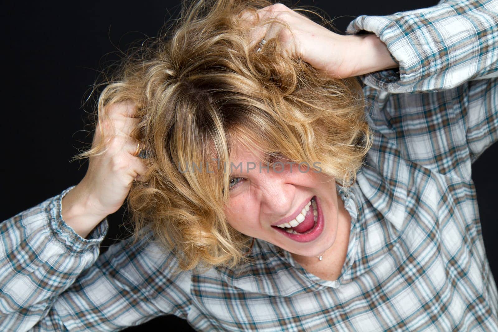 a girl screaming
