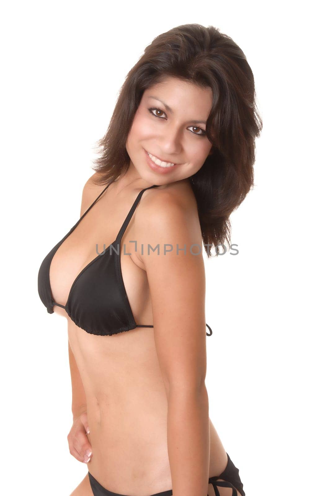 Isolated image of sexy latina girl in bikini