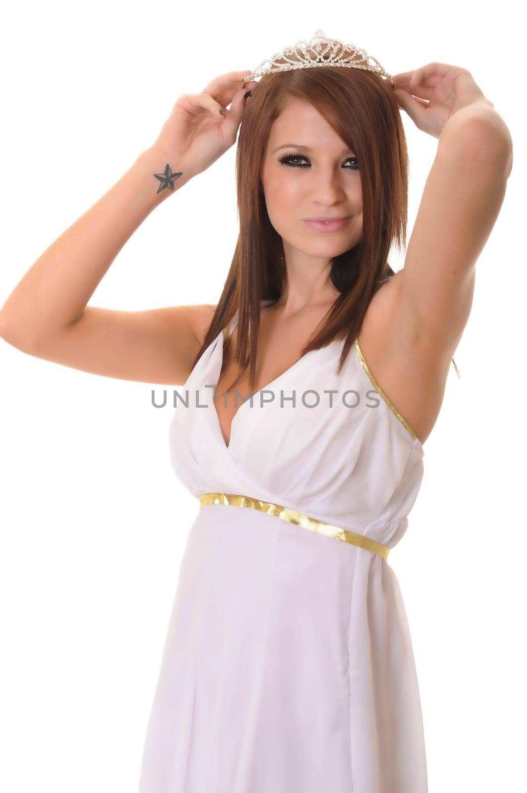 Lovely girl in Greek style Dress
