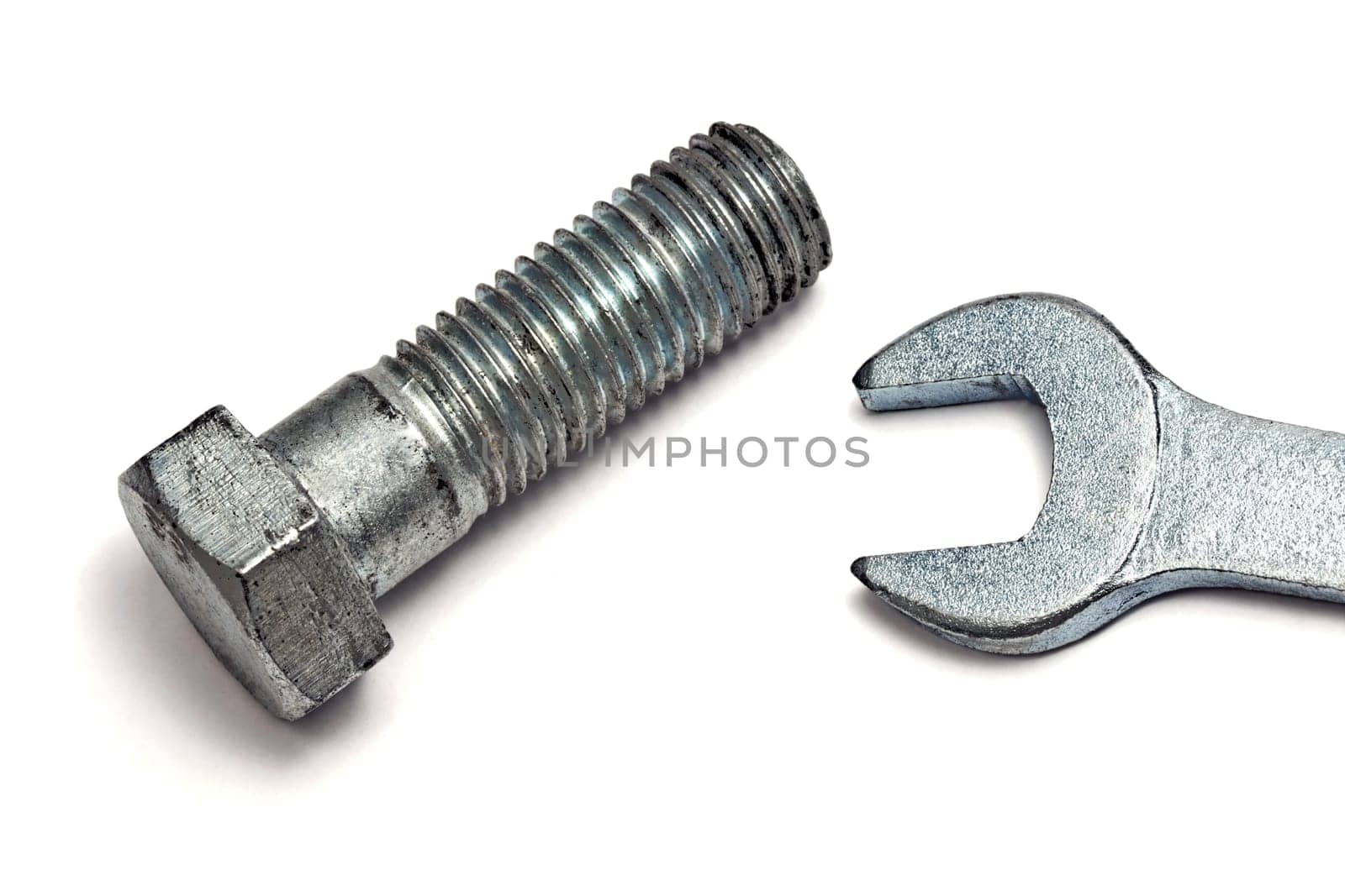 Industrial tools on white background