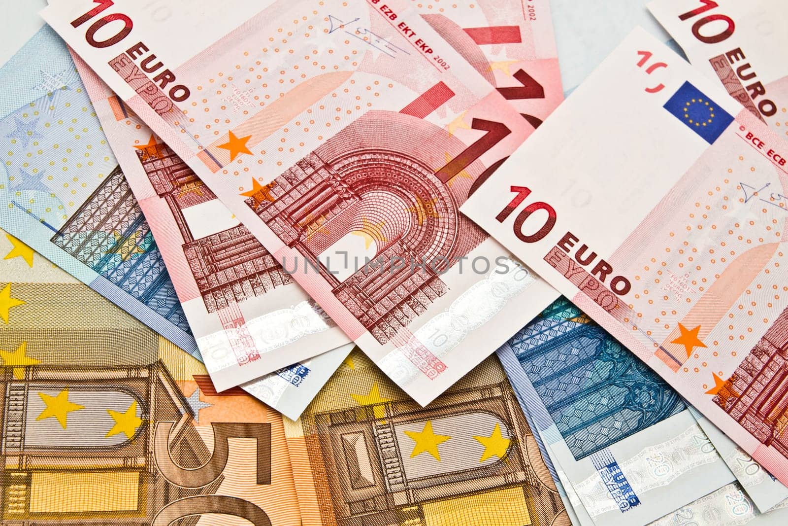 currency closeup on white background.
