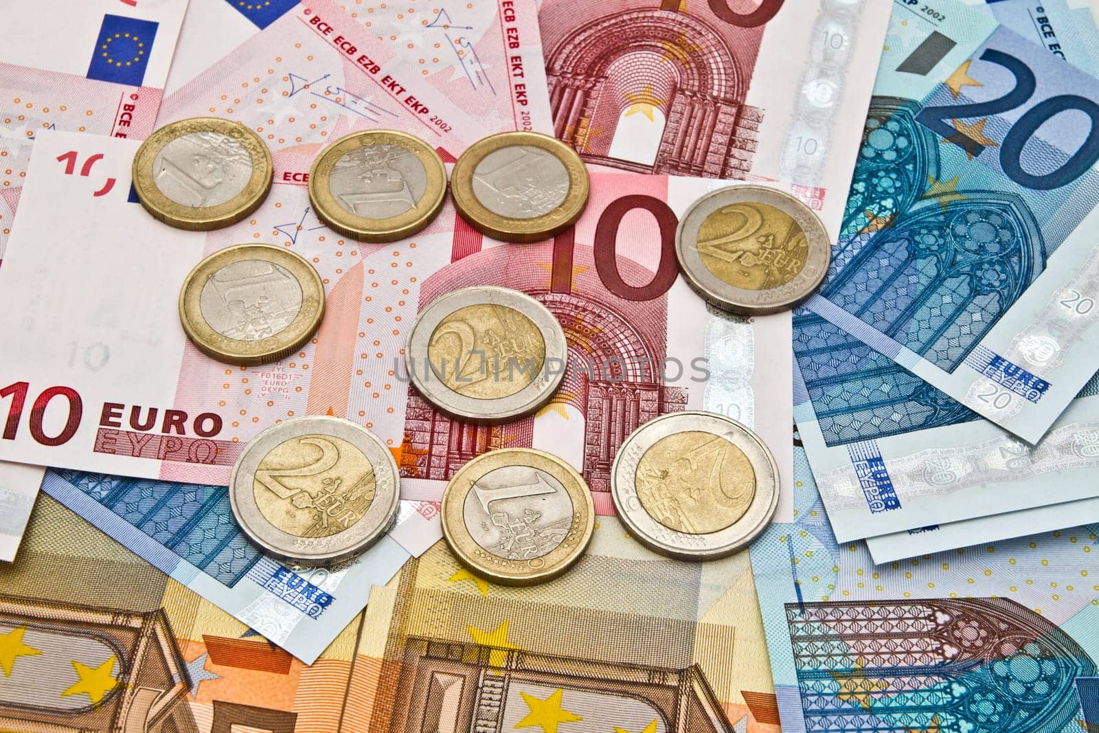 currency closeup on white background.