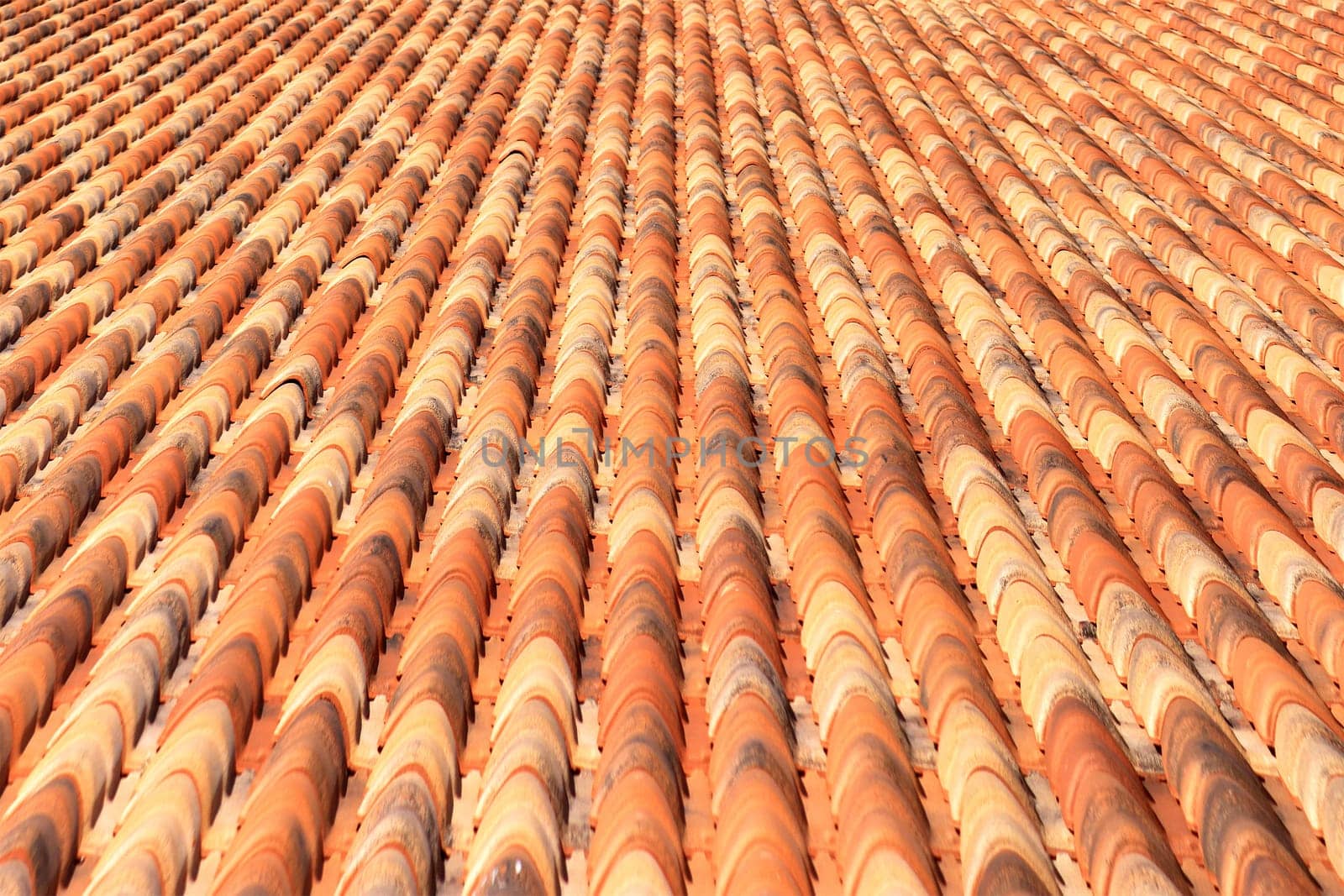 roof of a house covered with tiles