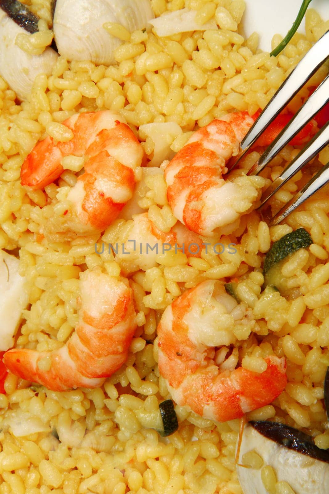 a dish of paella