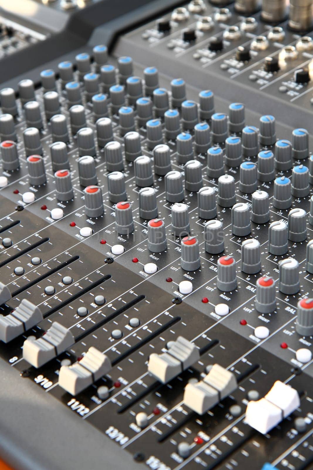 a mixer duing a concert