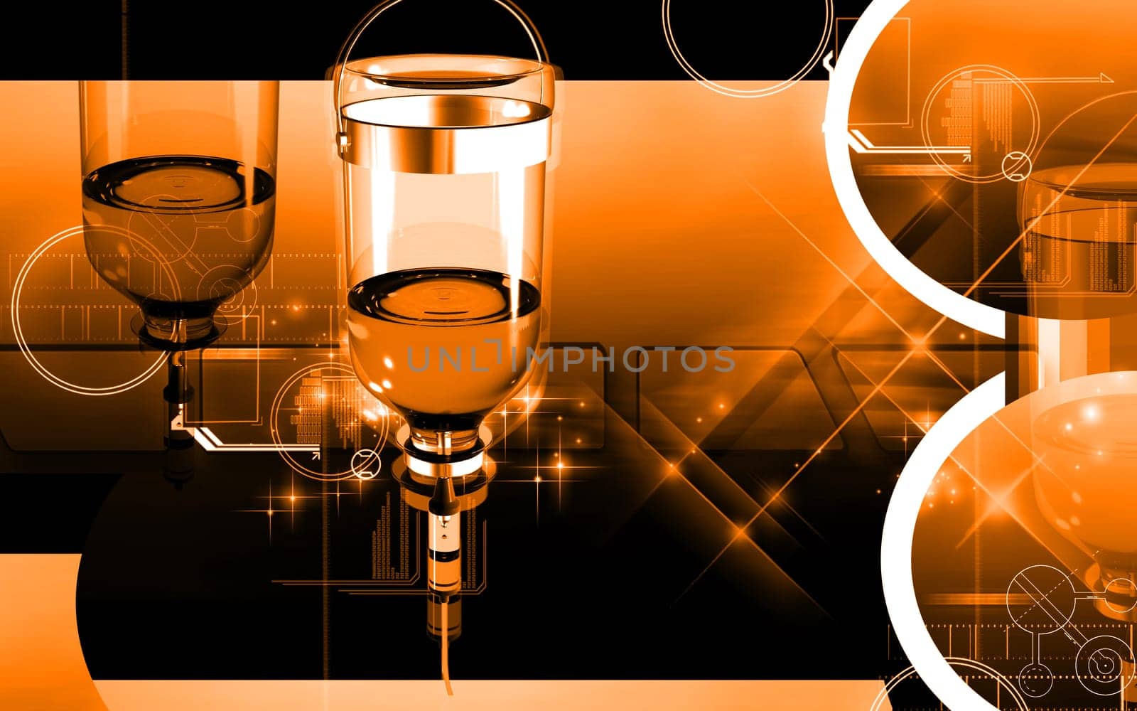 Digital illustration of drip in colour background
