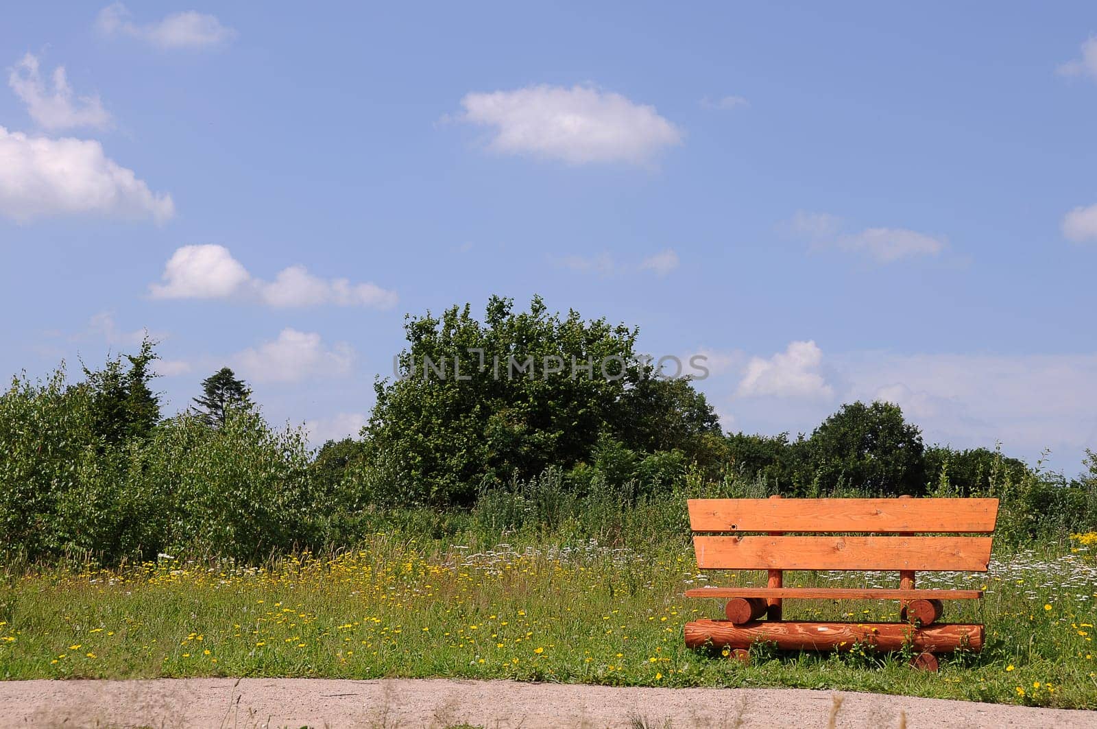 Wooden bench