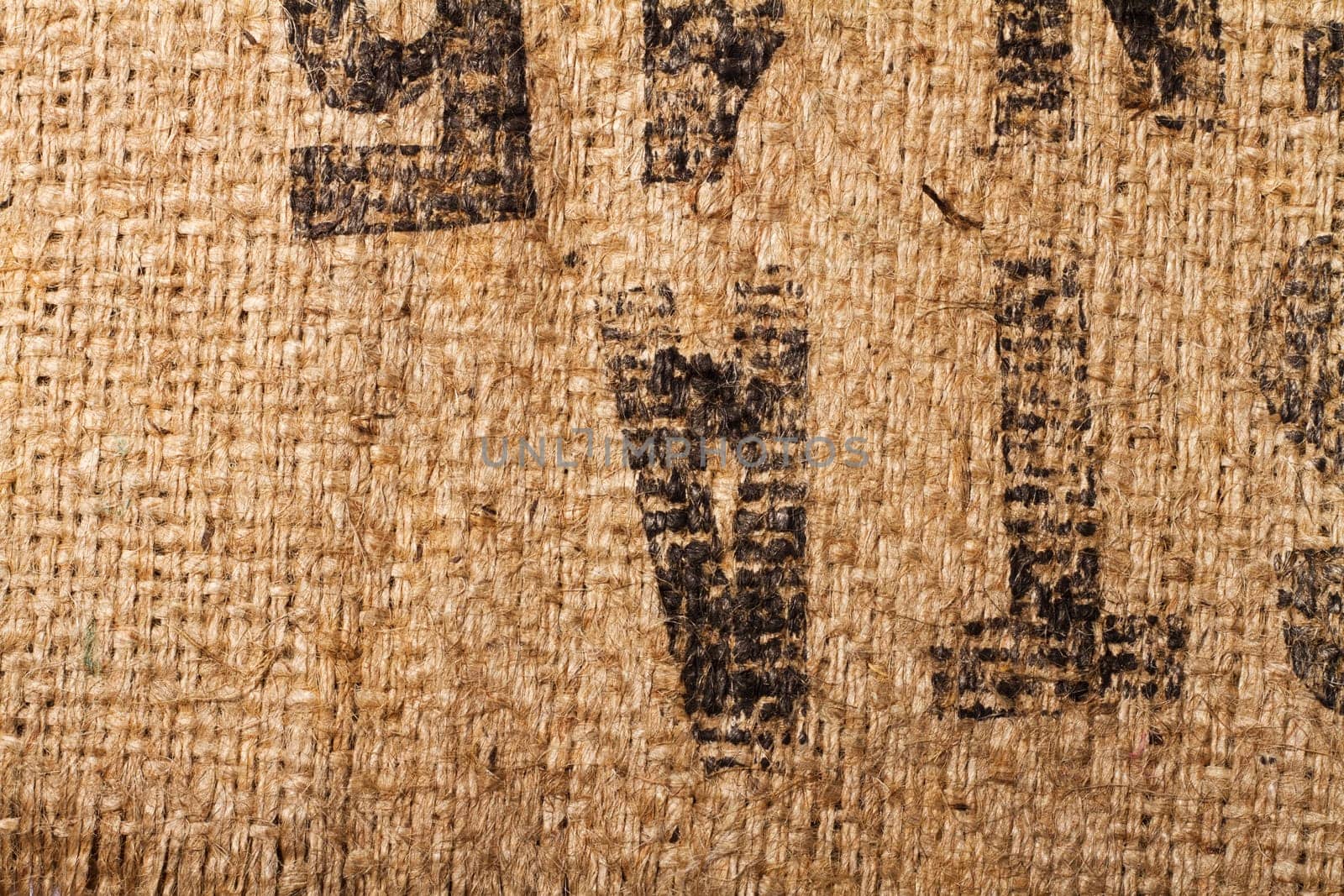 Close up view detail of some sacking texture.