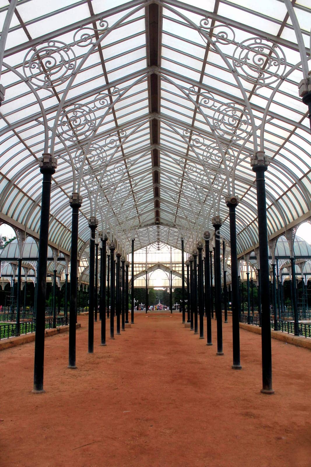 Inside view of the famous landmark of bangalore - the lalbagh glasshouse