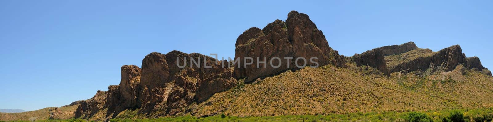 Four peaks desert mountains panorama in Arizona