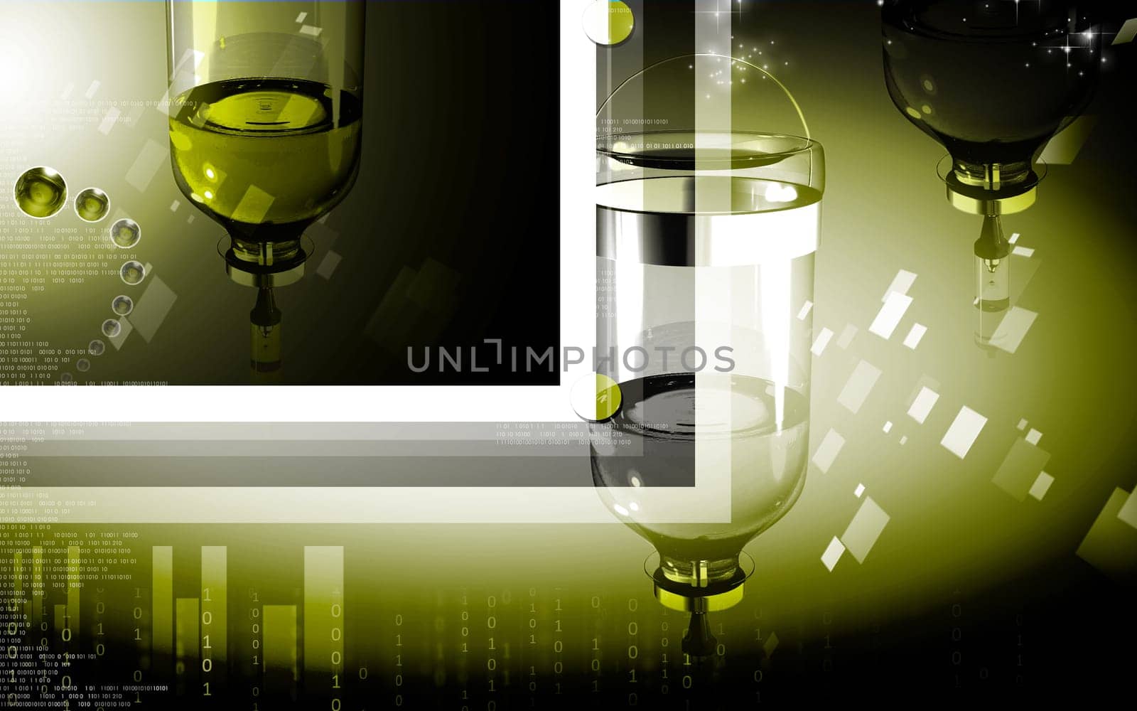 Digital illustration of drip in colour background