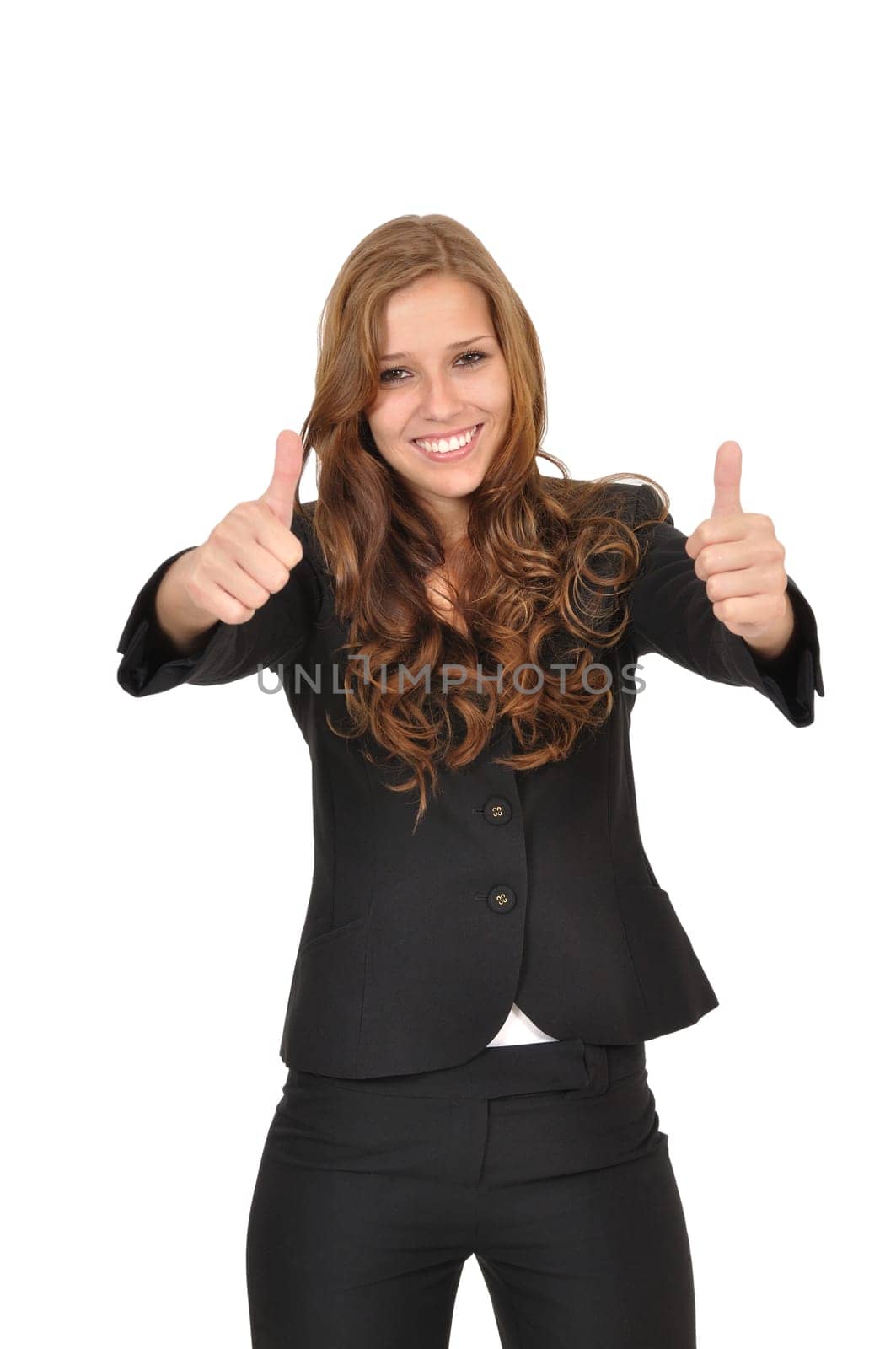 Trainees with two thumbs up