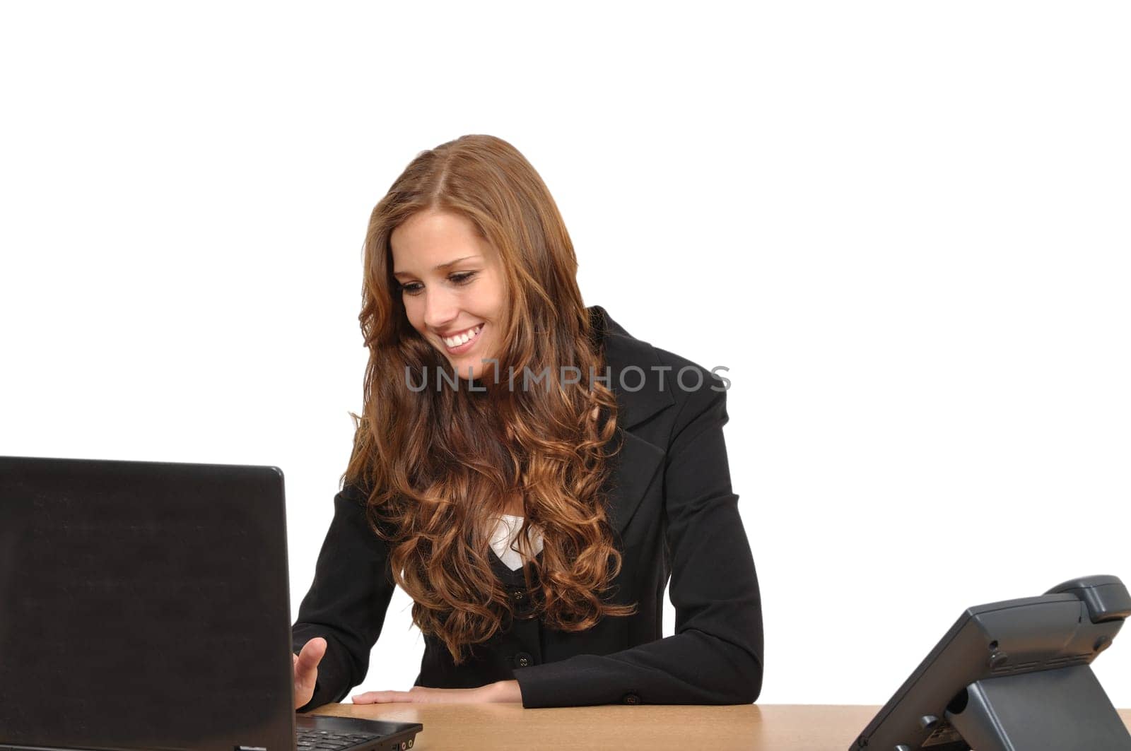 Businesswoman chatting