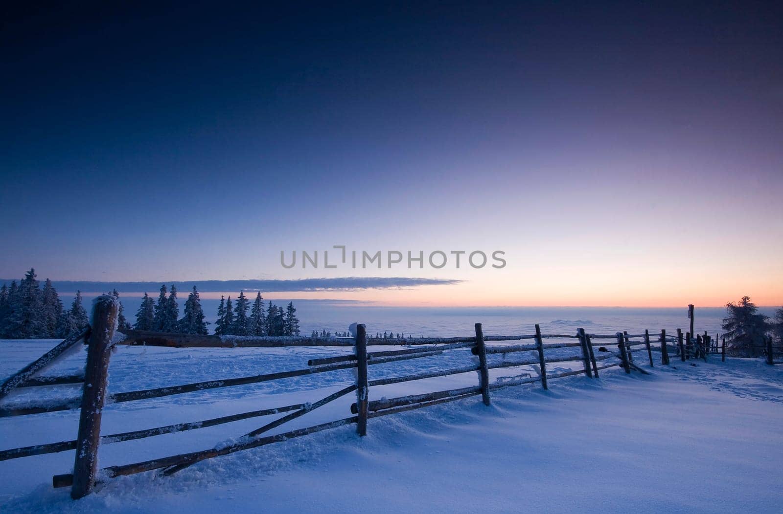blue hour in the Alps