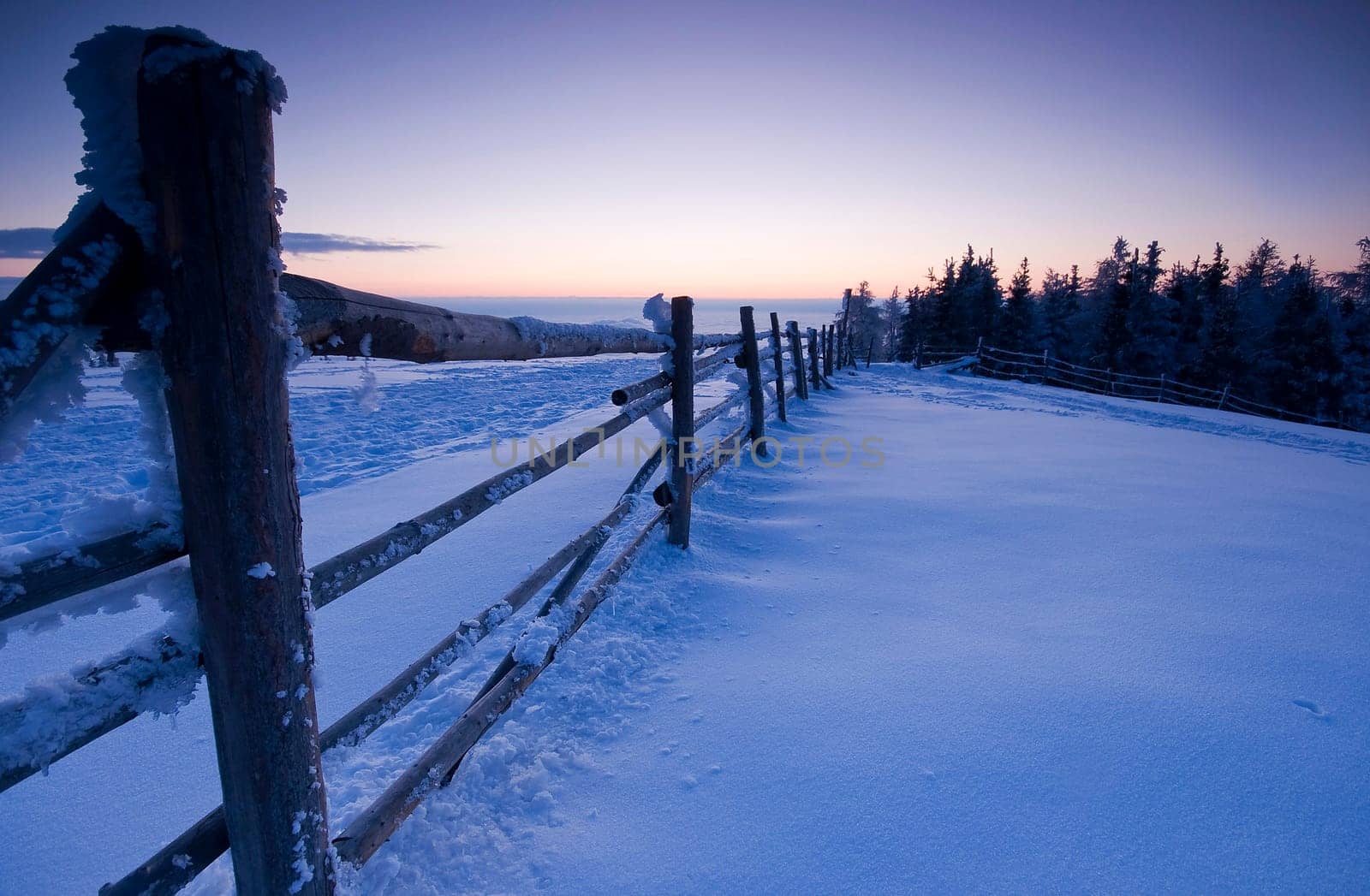 blue hour in the Alps